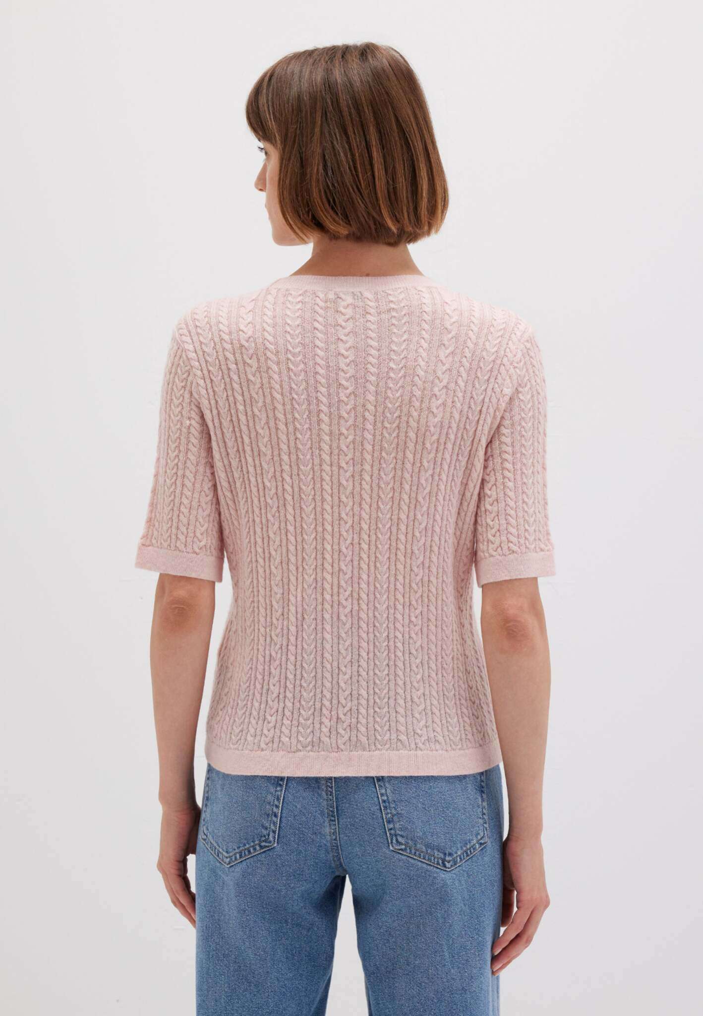 Short Sleeve Tricot in Lotus Melange Sweater Mavi