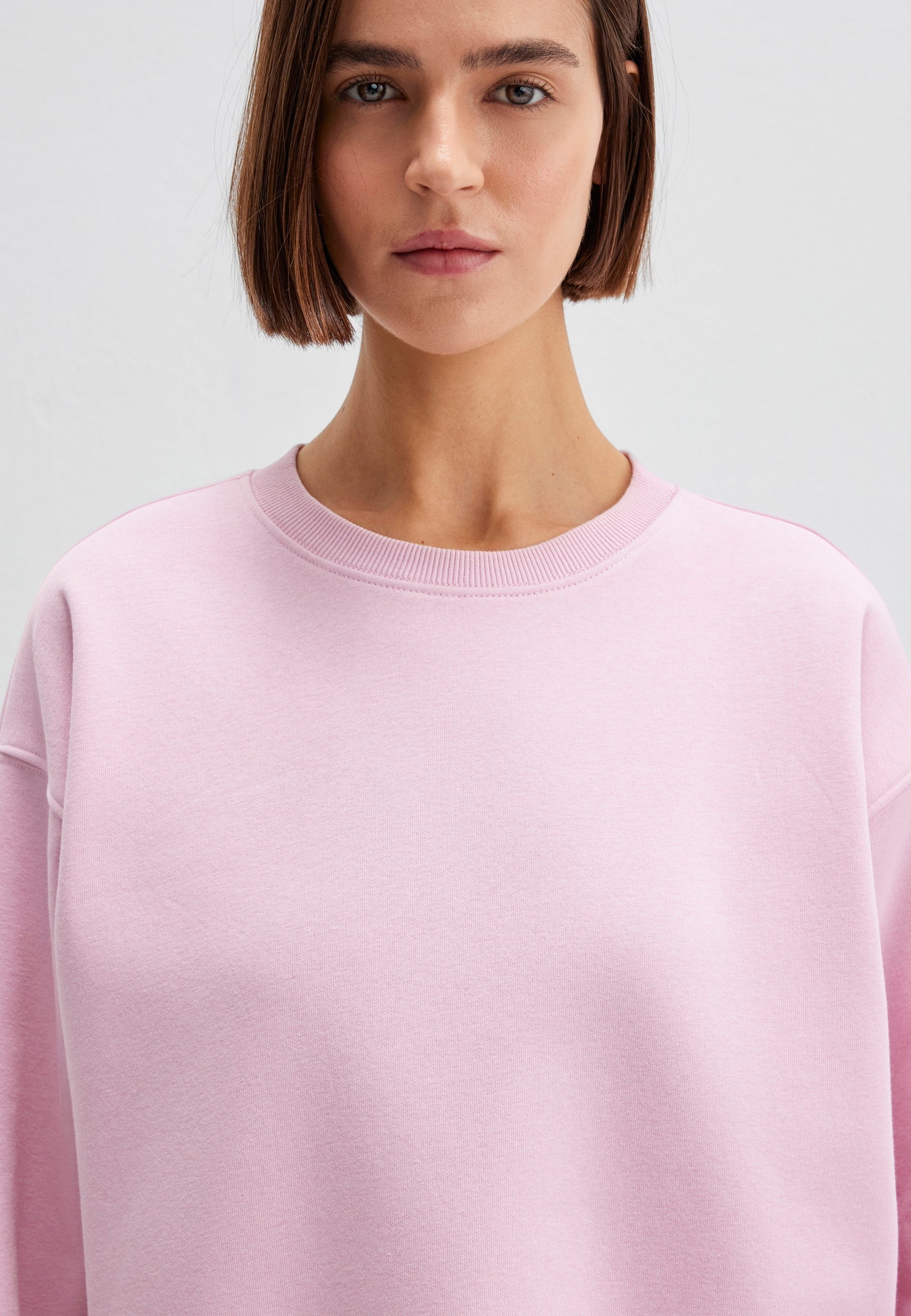 Crew Neck Sweatshirt in Pink Nectar
