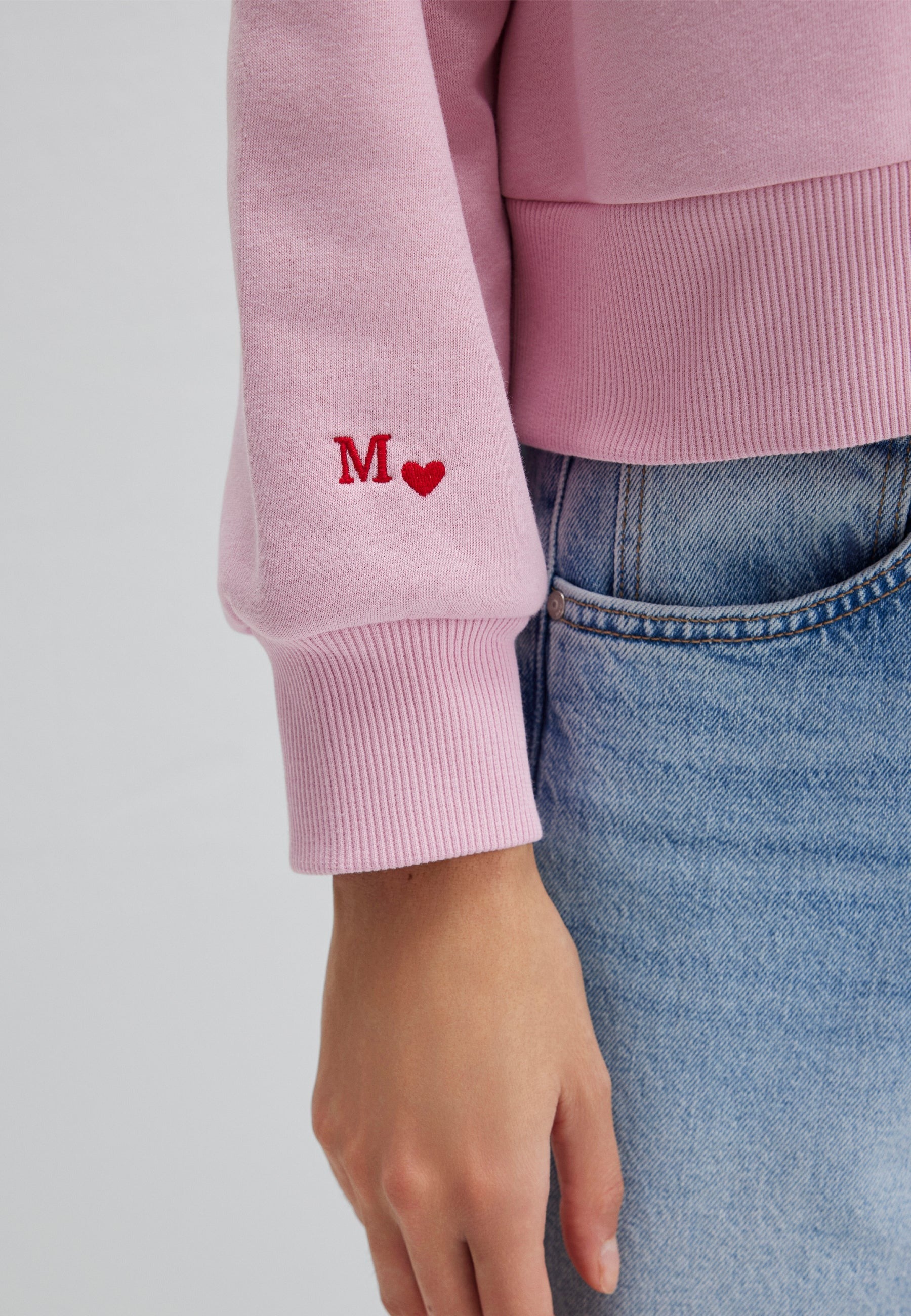 Crew Neck Sweatshirt in Pink Nectar