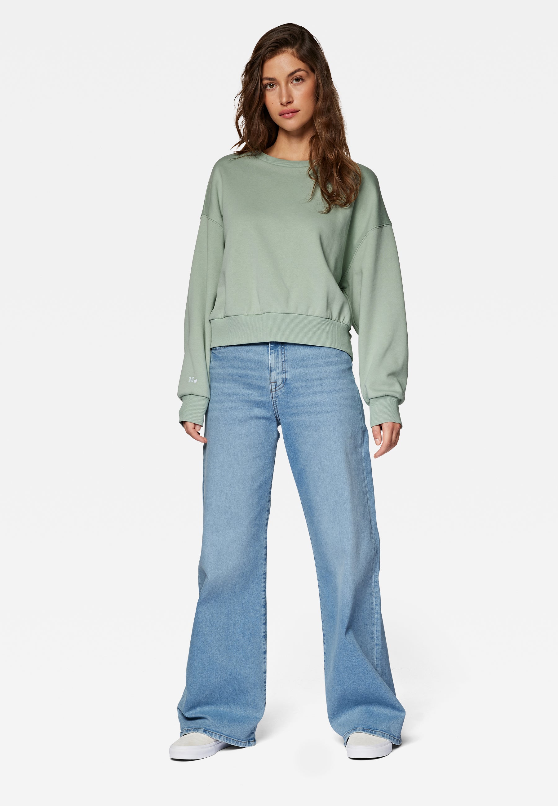 Crew neck sweatshirt in Jadeite Sweatshirts Mavi   