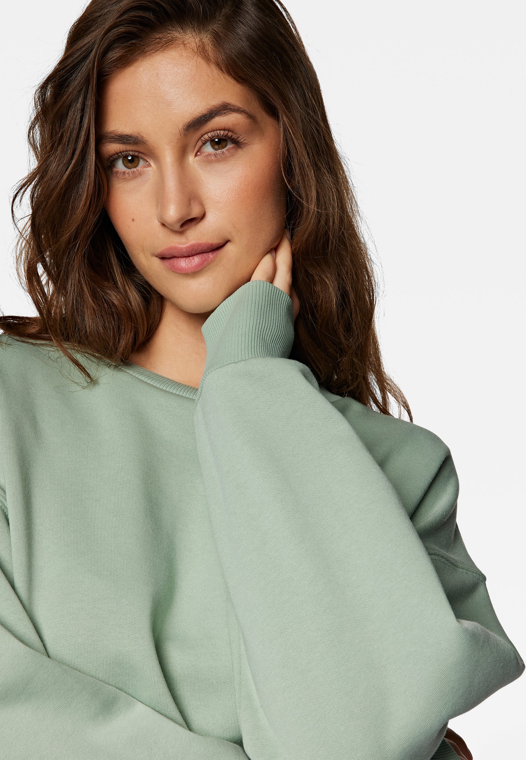 Crew neck sweatshirt in Jadeite Sweatshirts Mavi   