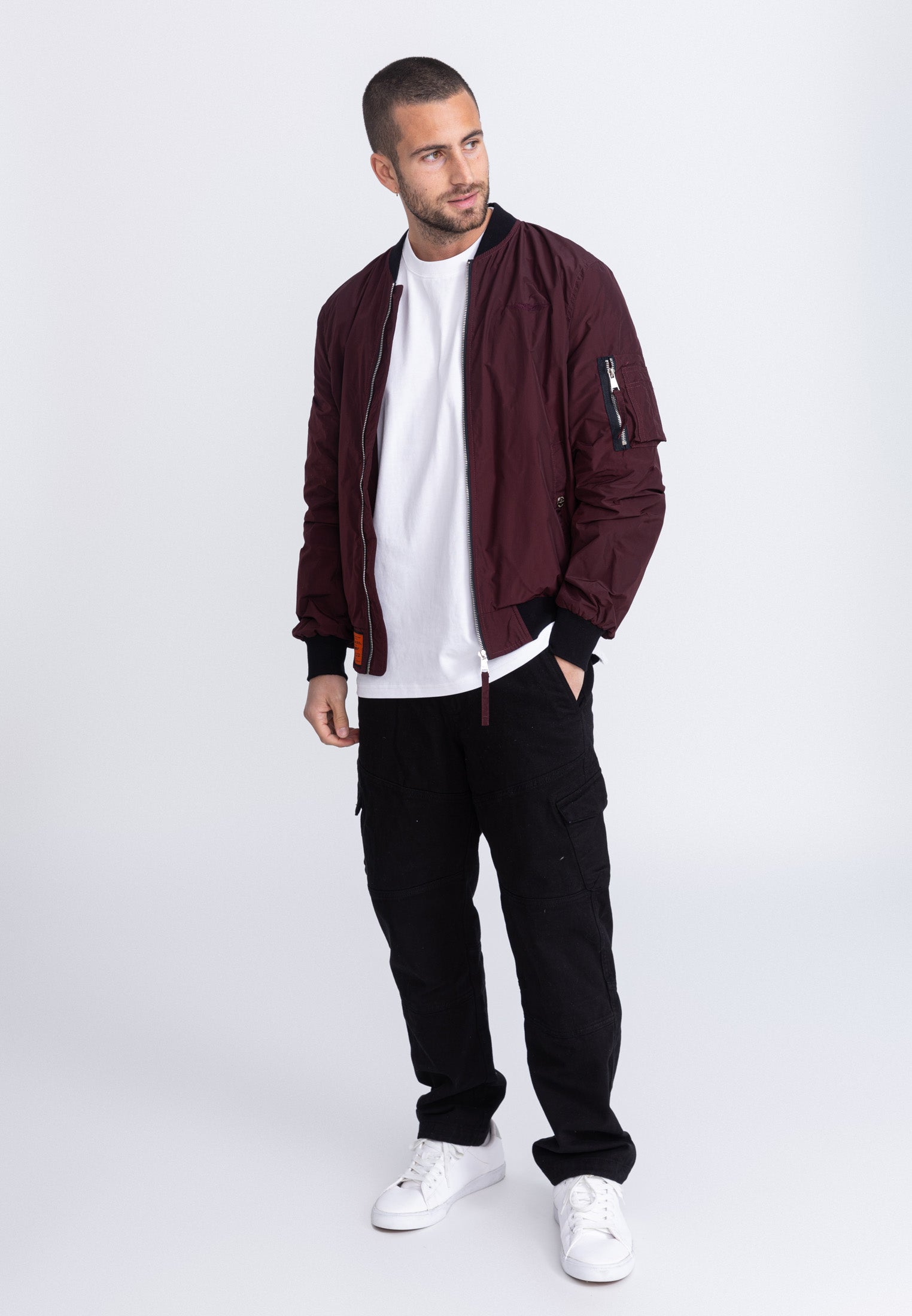 MA1 M Bomber jacket in Burgundy Jackets Bombers Original   