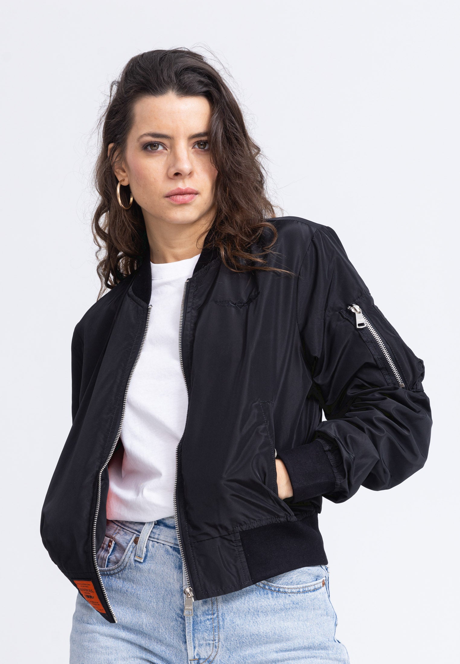 MA1 W Bomber Jacket in Black Jackets Bombers Original   