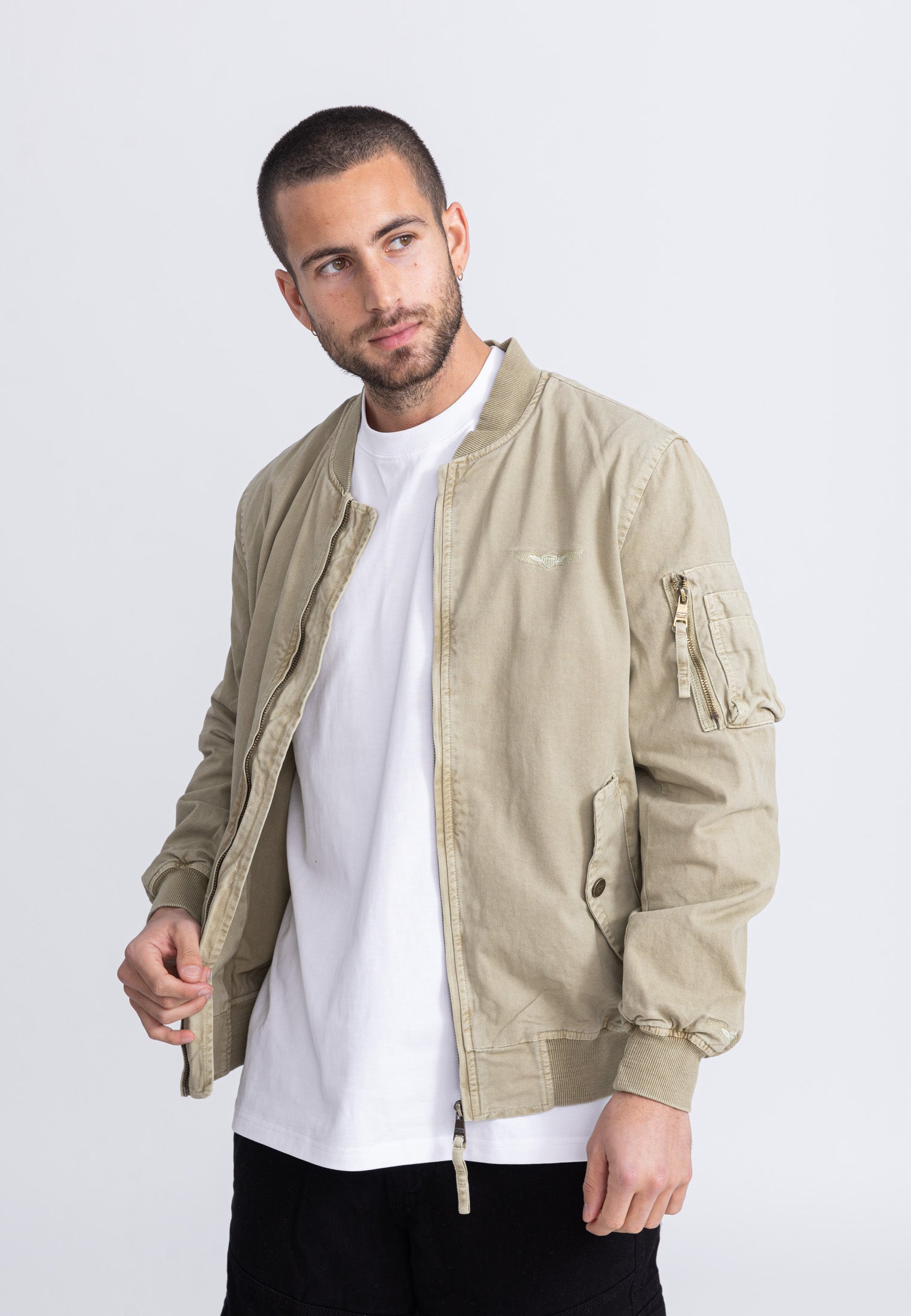 Mac M bomber jacket in beige Jackets Bombers Original   