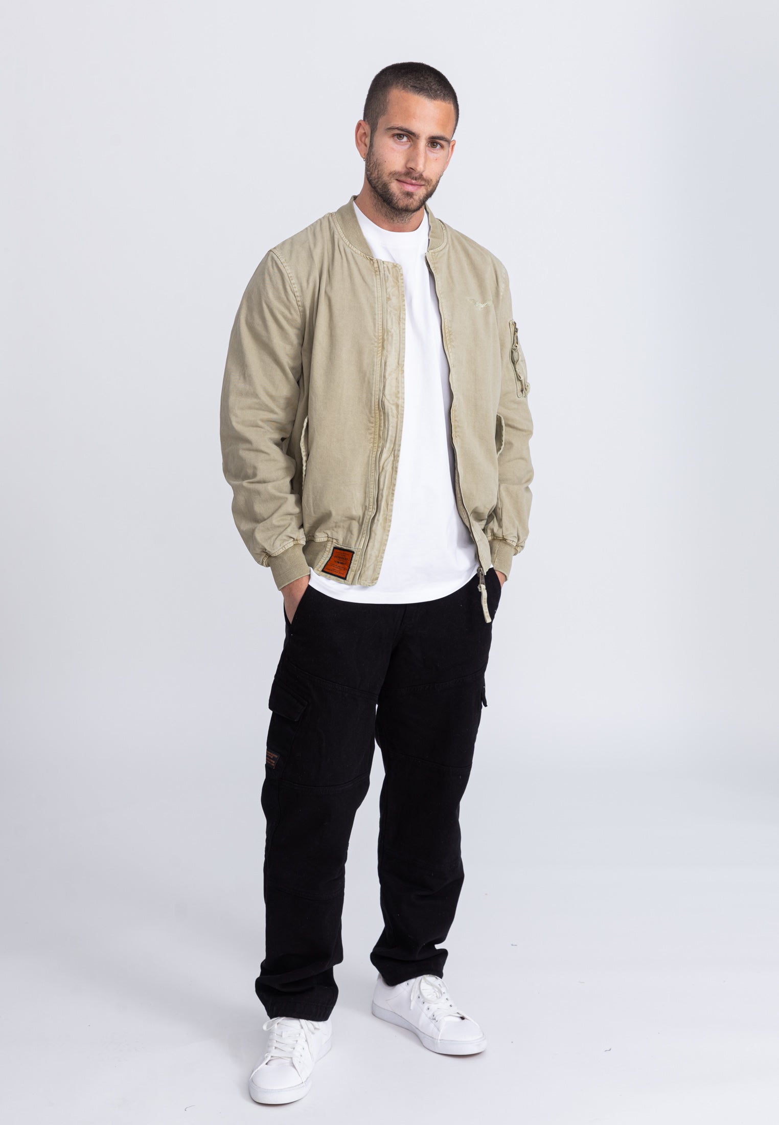 Mac M bomber jacket in beige Jackets Bombers Original   