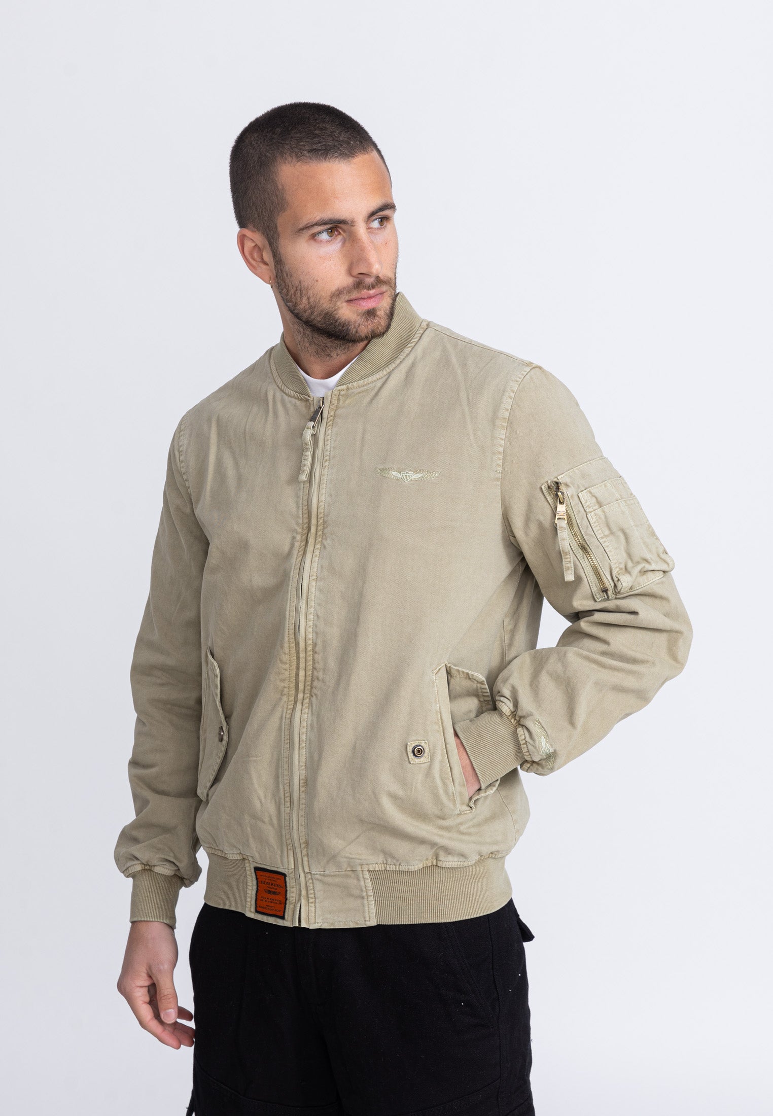 Mac M bomber jacket in beige Jackets Bombers Original   