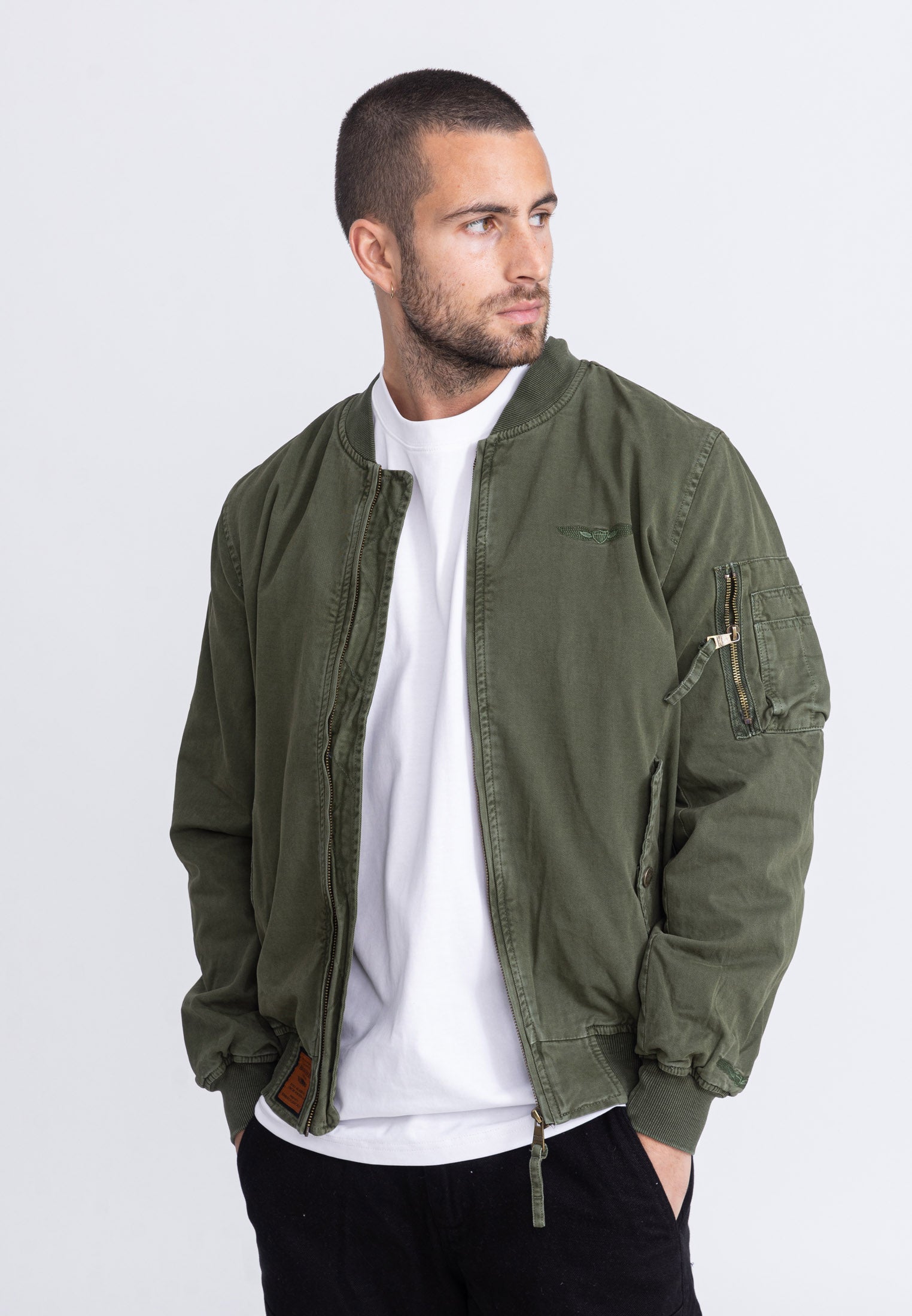 Mac M bomber jacket in kaki Jackets Bombers Original   