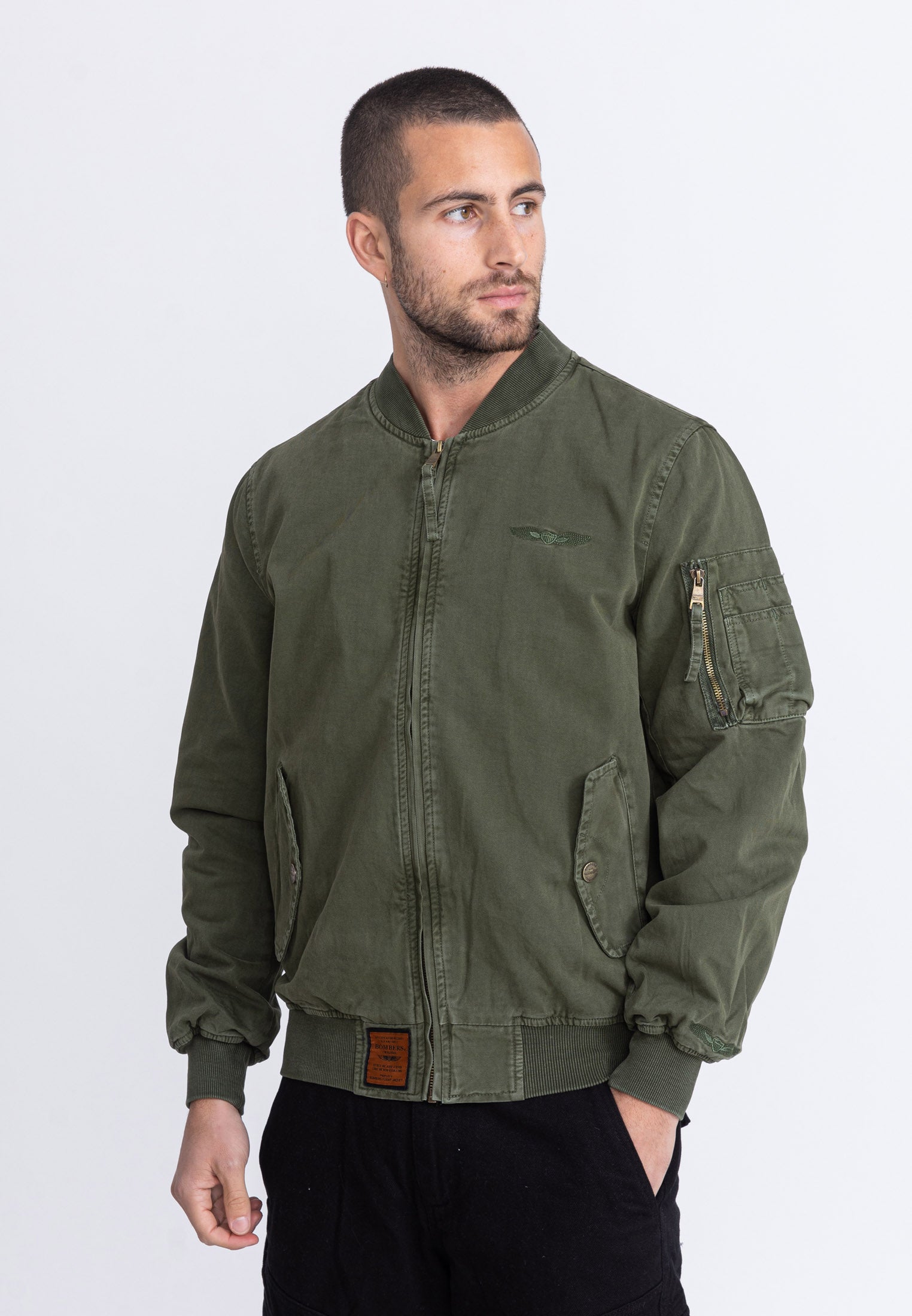 Mac M bomber jacket in kaki Jackets Bombers Original   