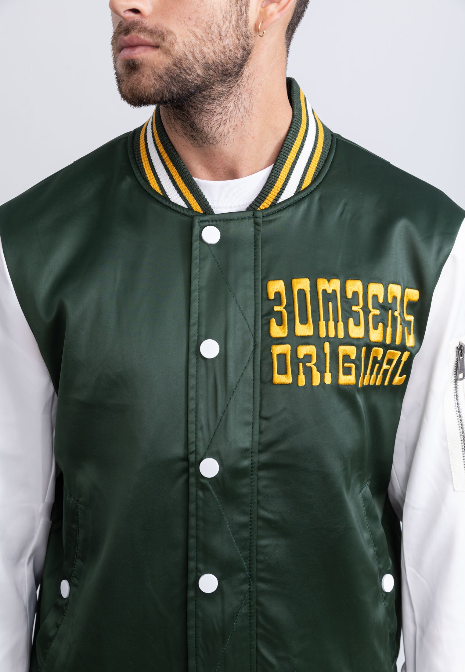 March M bomber jacket in Green/White Jackets Bombers Original   