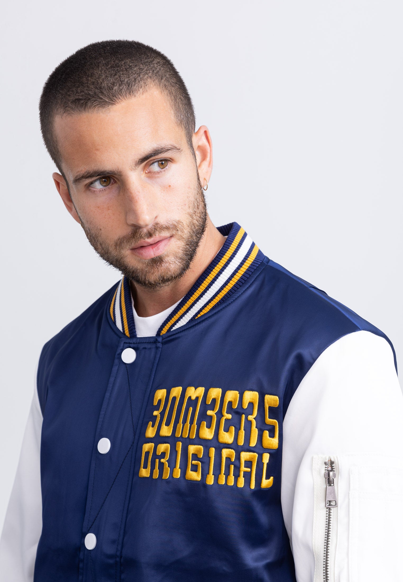 March M bomber jacket in Navy/White Jackets Bombers Original   