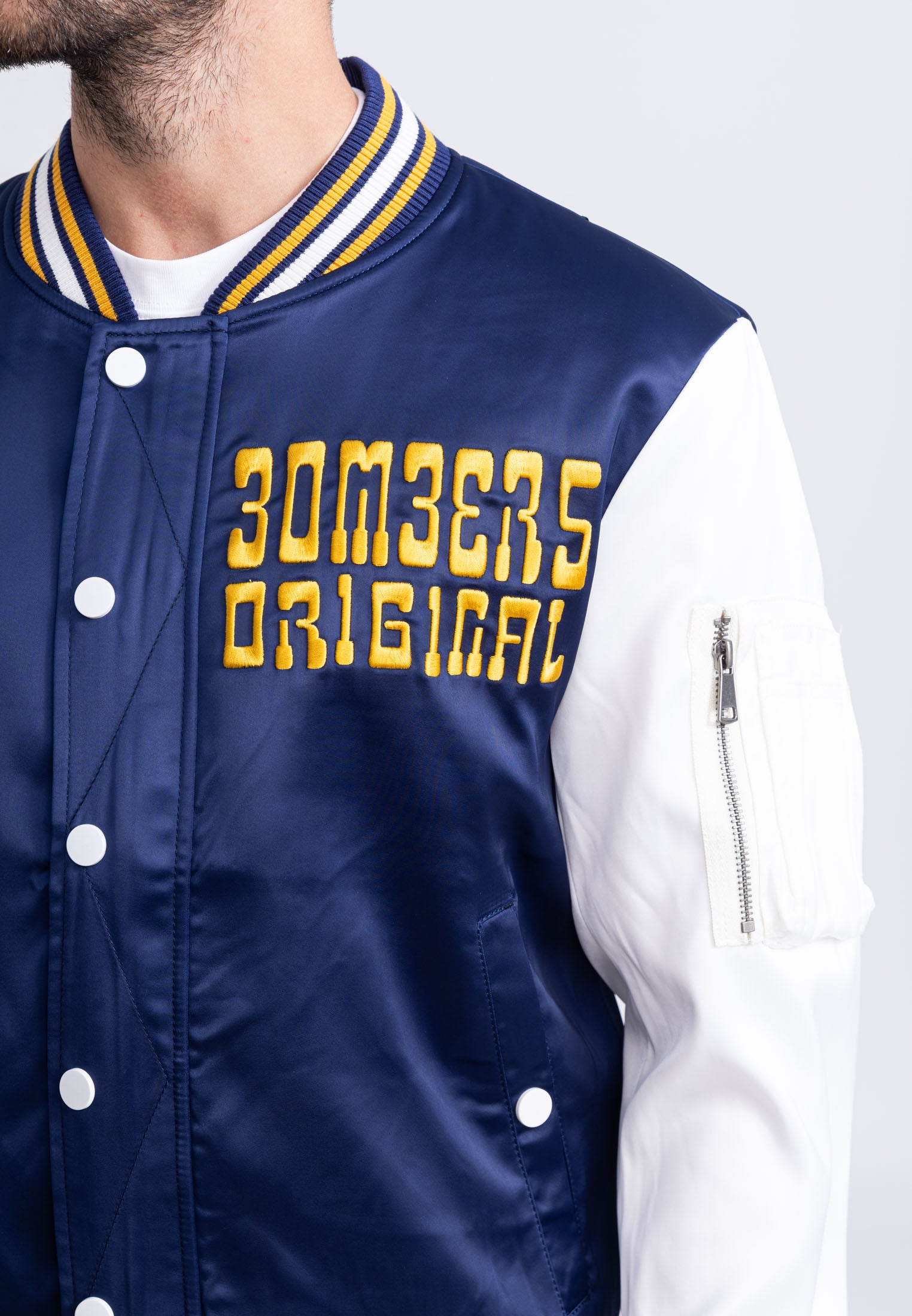 March M bomber jacket in Navy/White Jackets Bombers Original   