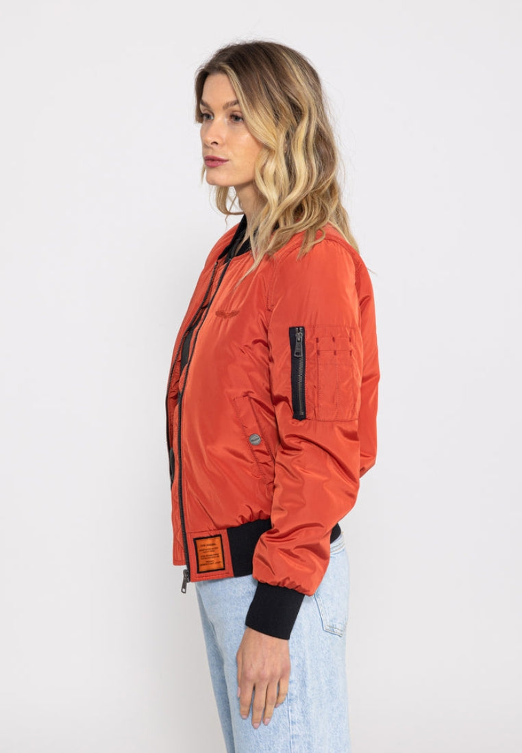 Max W Bomber Jacket in Red Rust Jackets Bombers Original   