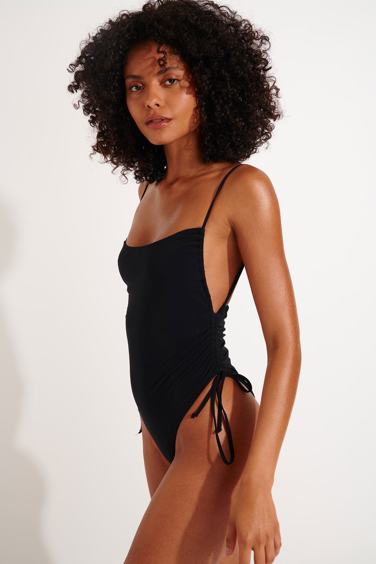 NESSY-BLACK swimsuit in Noir Swimsuits Banana Moon