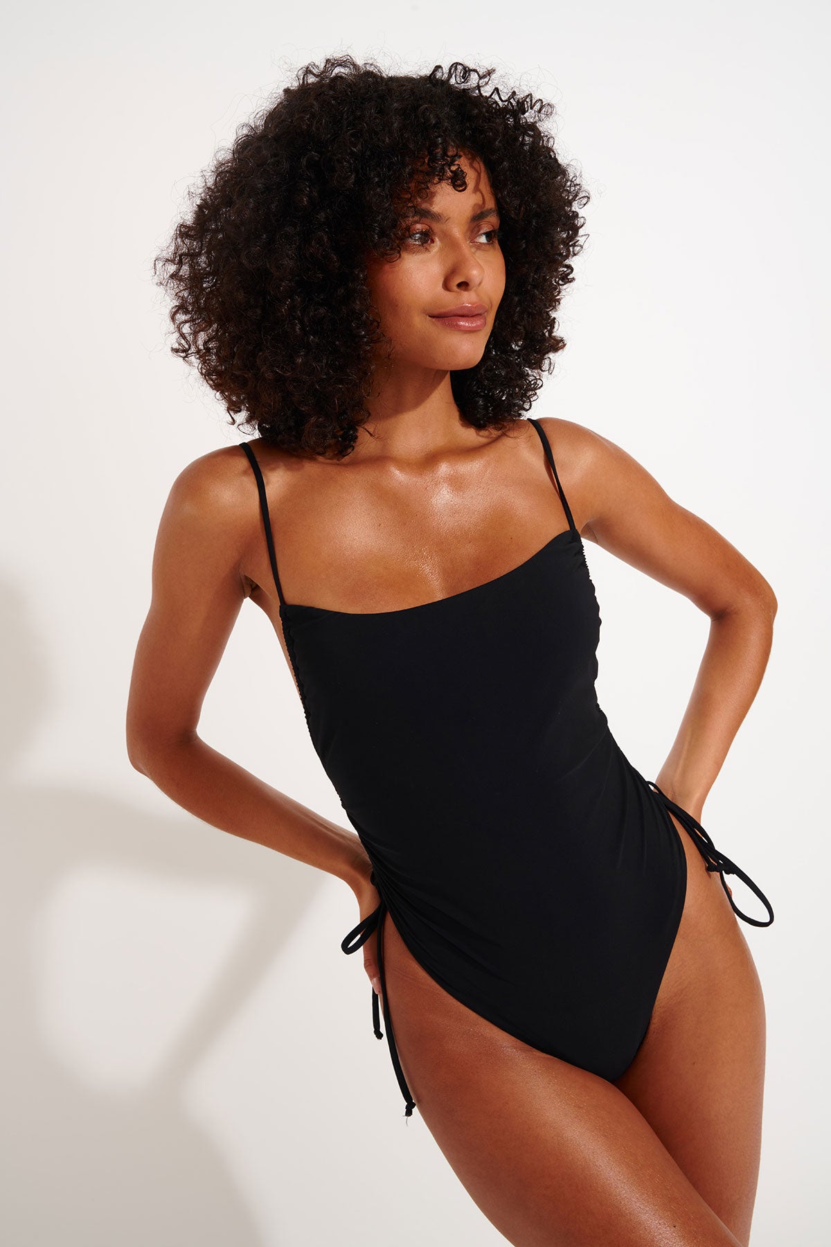 NESSY-BLACK swimsuit in Noir Swimsuits Banana Moon