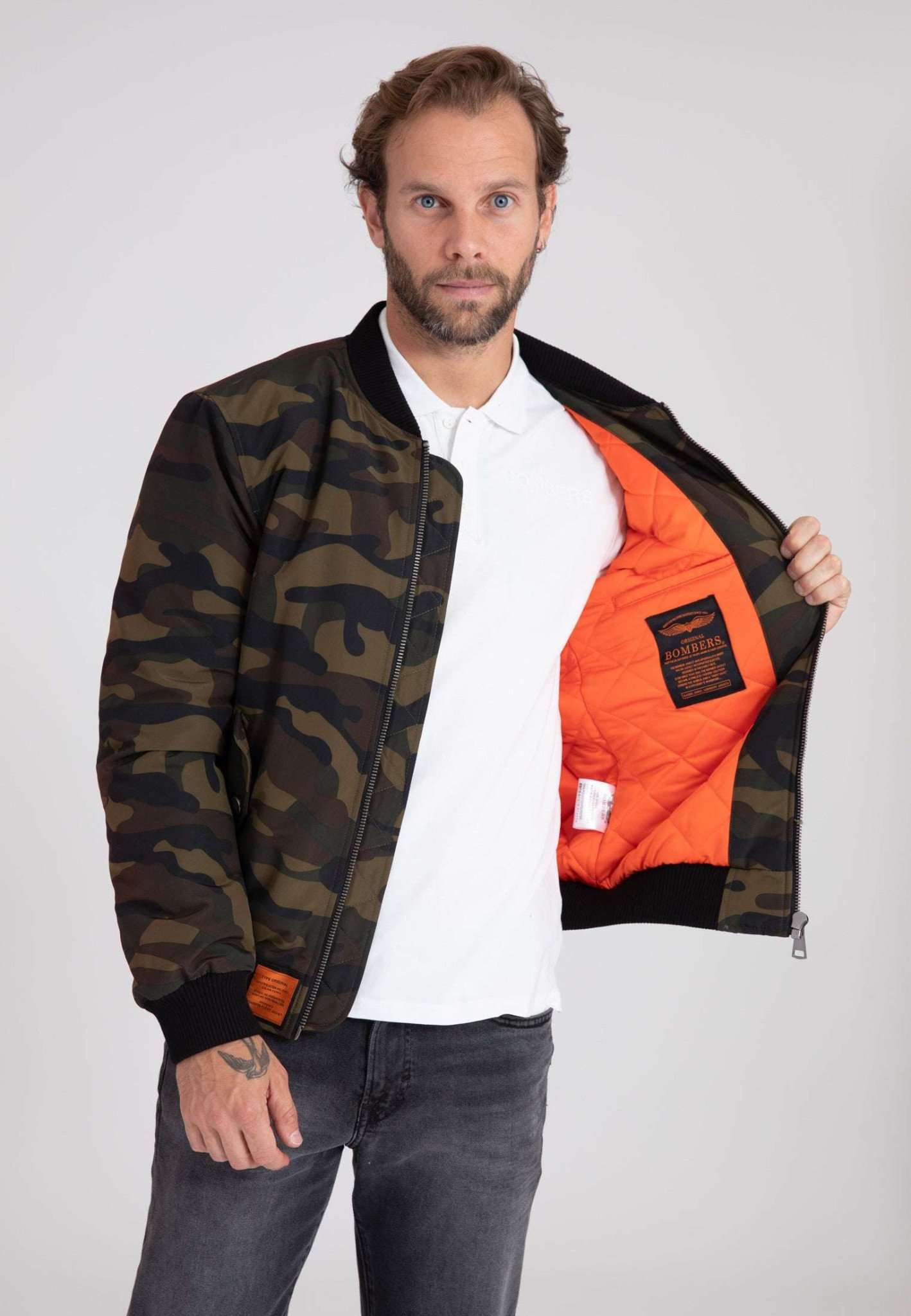 Original M Bomber Jacket in Camo Jackets Bombers Original   