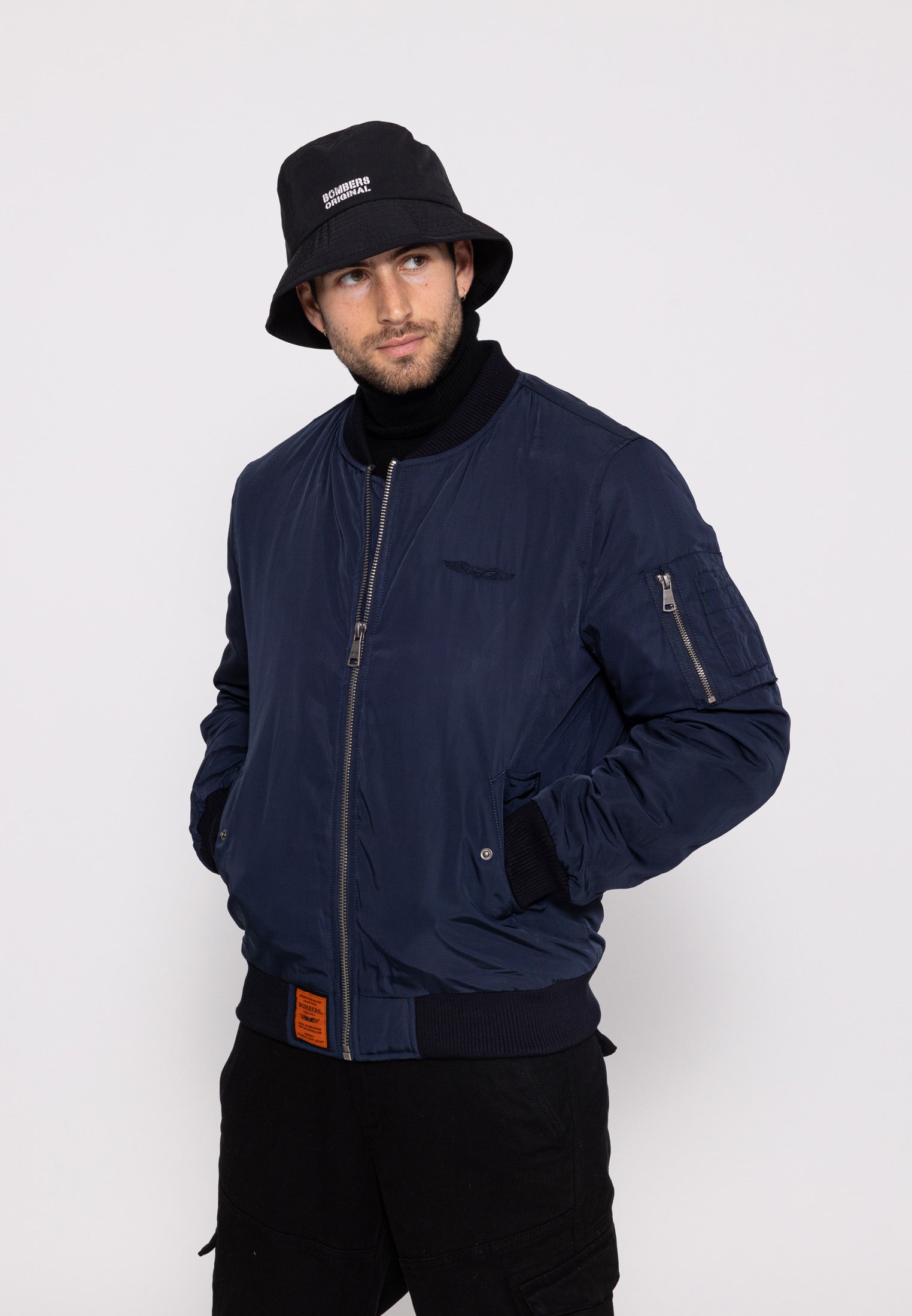 Original M Bomber Jacket in Navy Jackets Bombers Original   