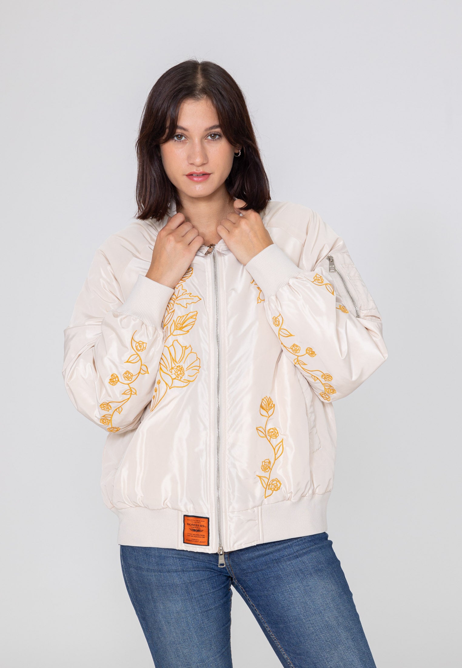 Princess W bomber jacket in Cream Jackets Bombers Original   