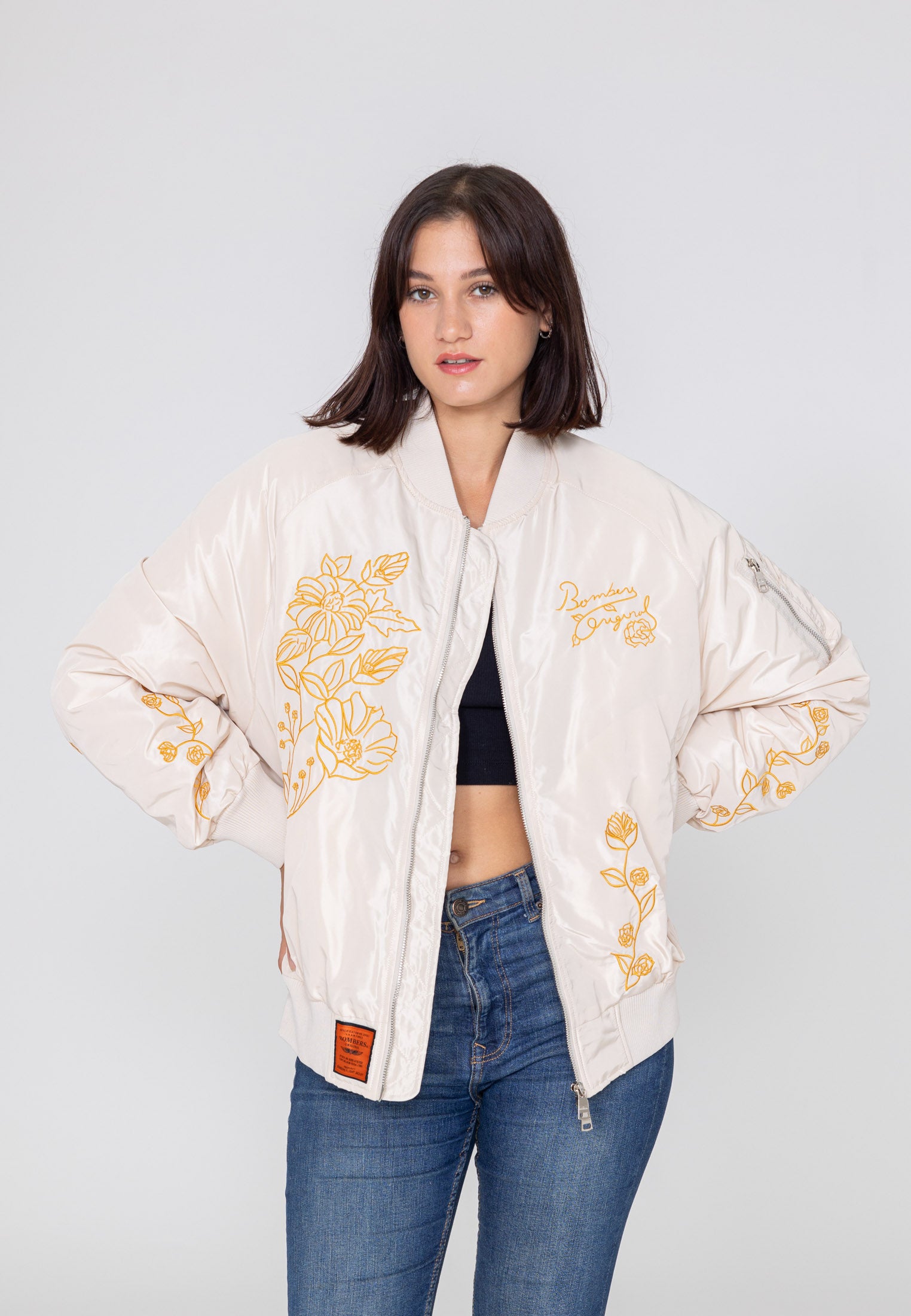 Princess W bomber jacket in Cream Jackets Bombers Original   