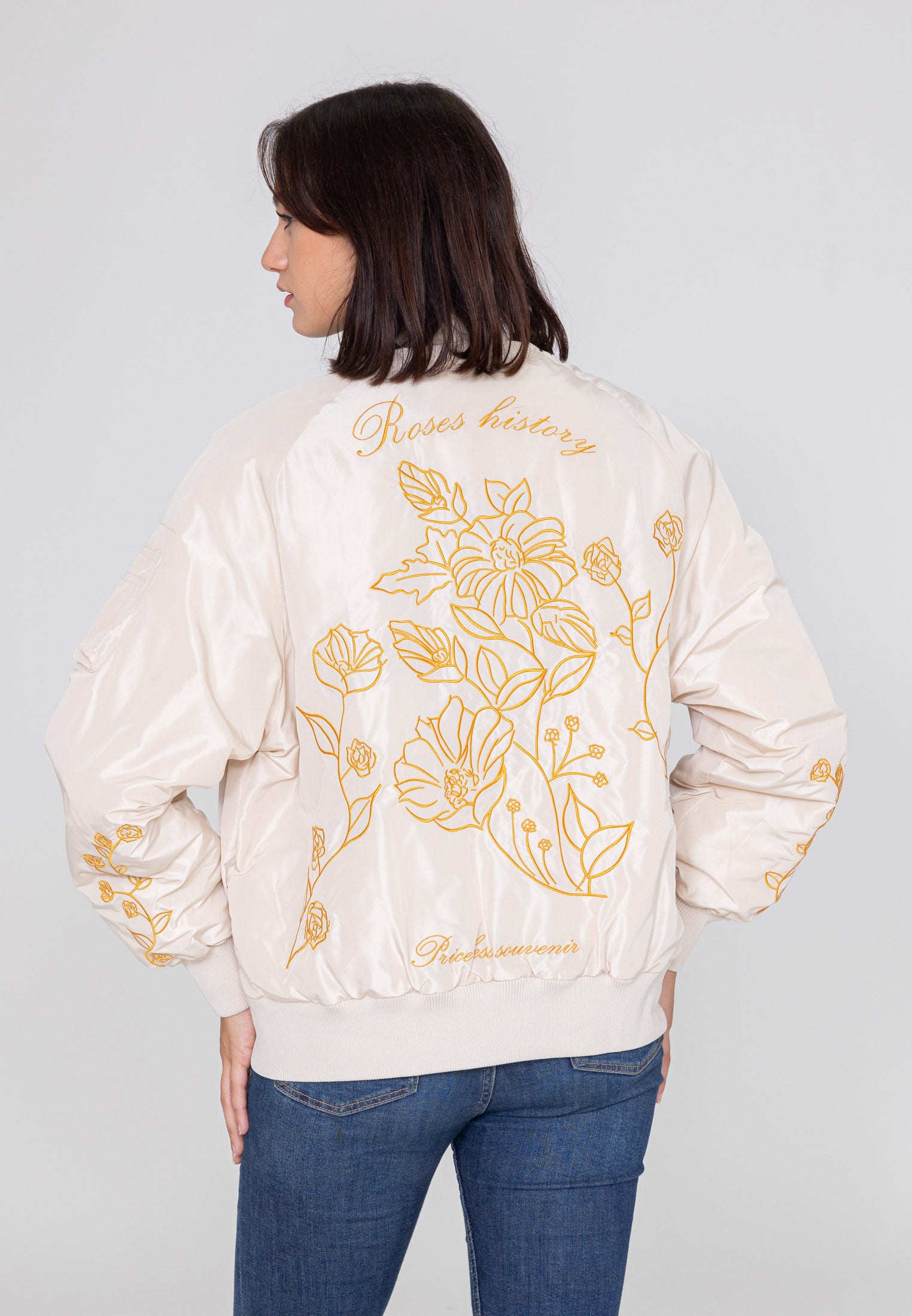 Princess W bomber jacket in Cream Jackets Bombers Original   