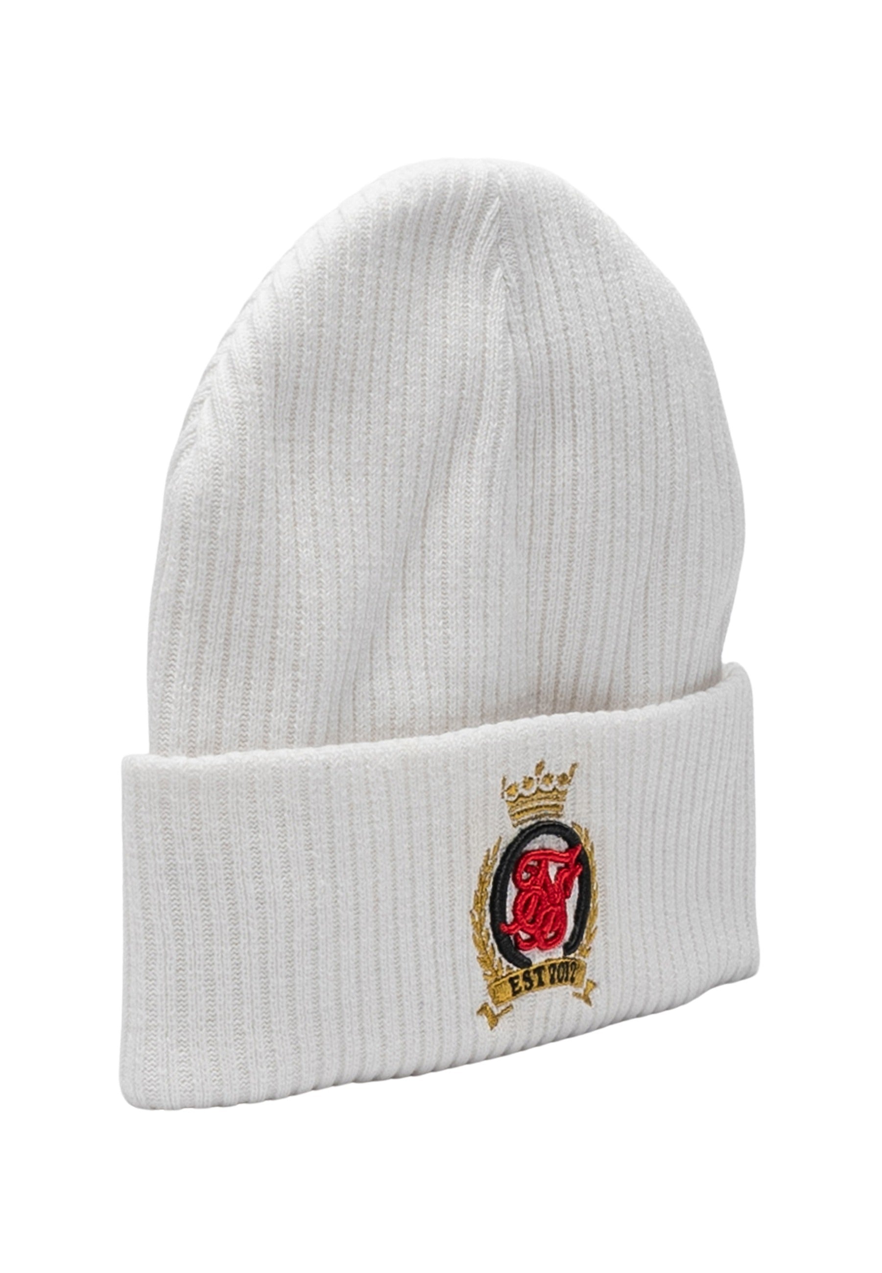 Crest Beanie in White Caps SikSilk   