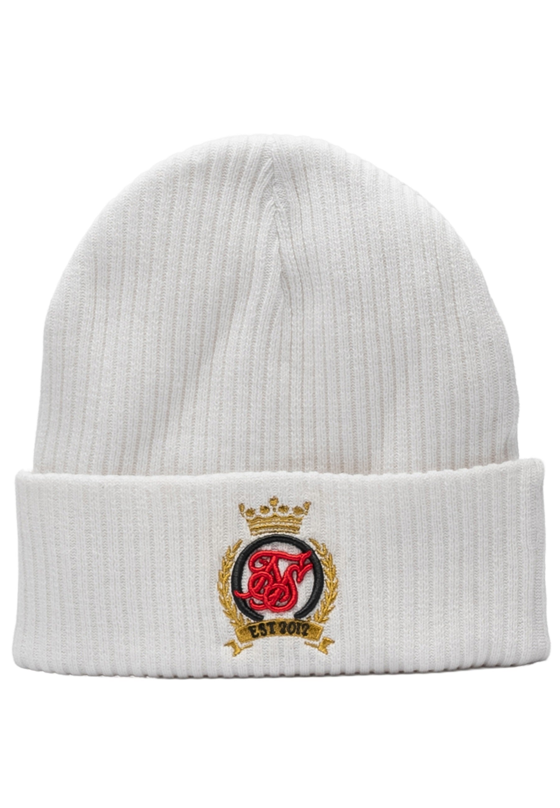 Crest Beanie in White Caps SikSilk   