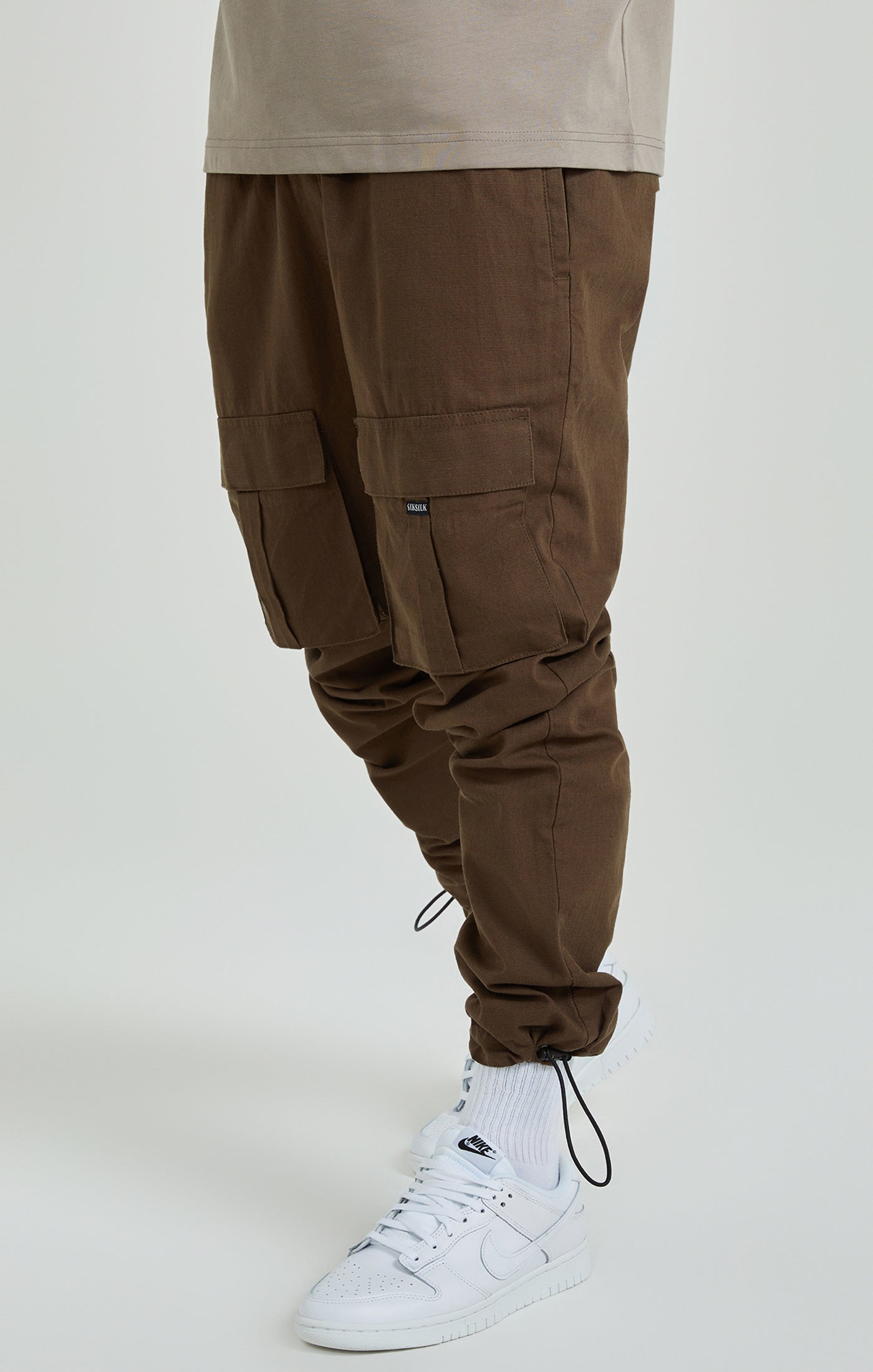 Ripstop Cargo Pants in Brown Pants SikSilk   