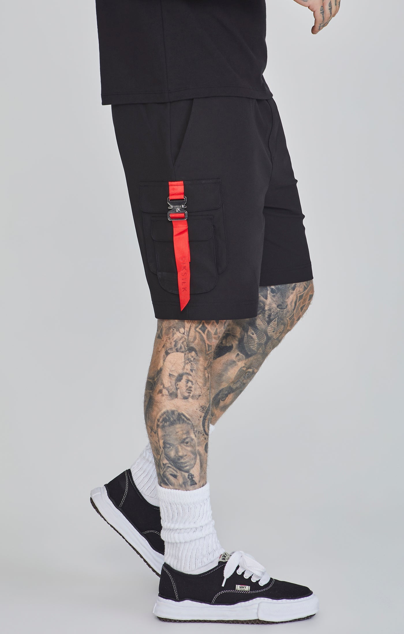 Flight Cargo Shorts in Black Shorts SikSilk   