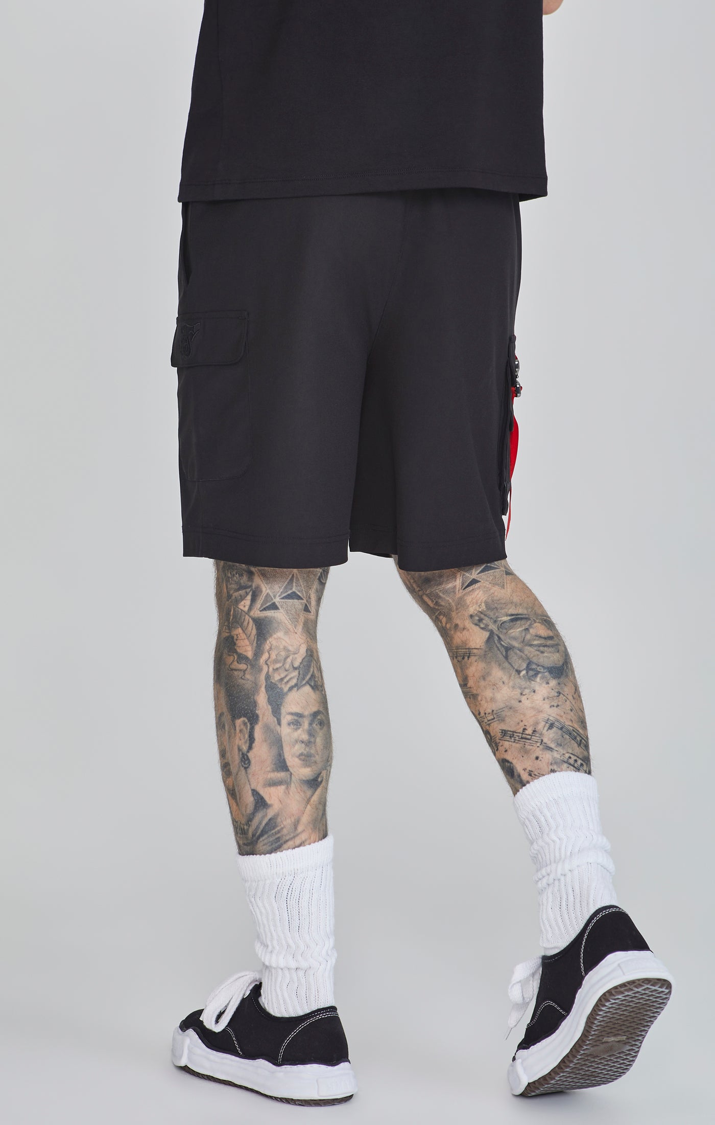 Flight Cargo Shorts in Black Shorts SikSilk   