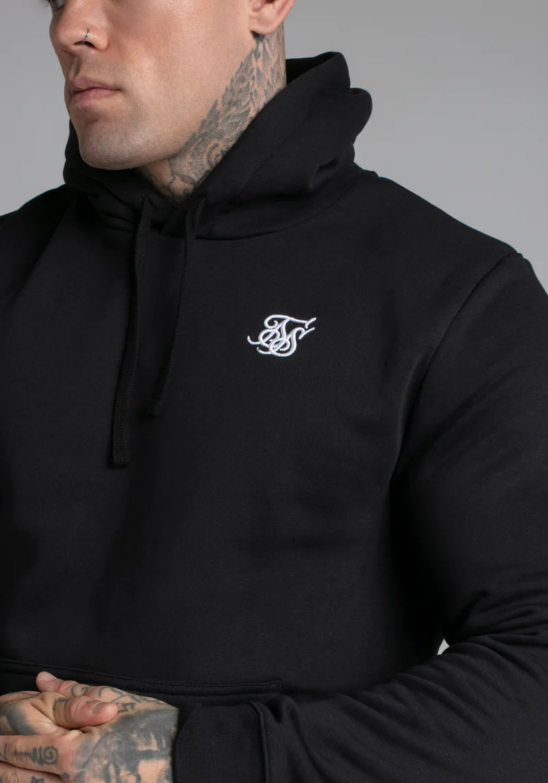 Essential Overhead Hoodie in Black Hoodie SikSilk   