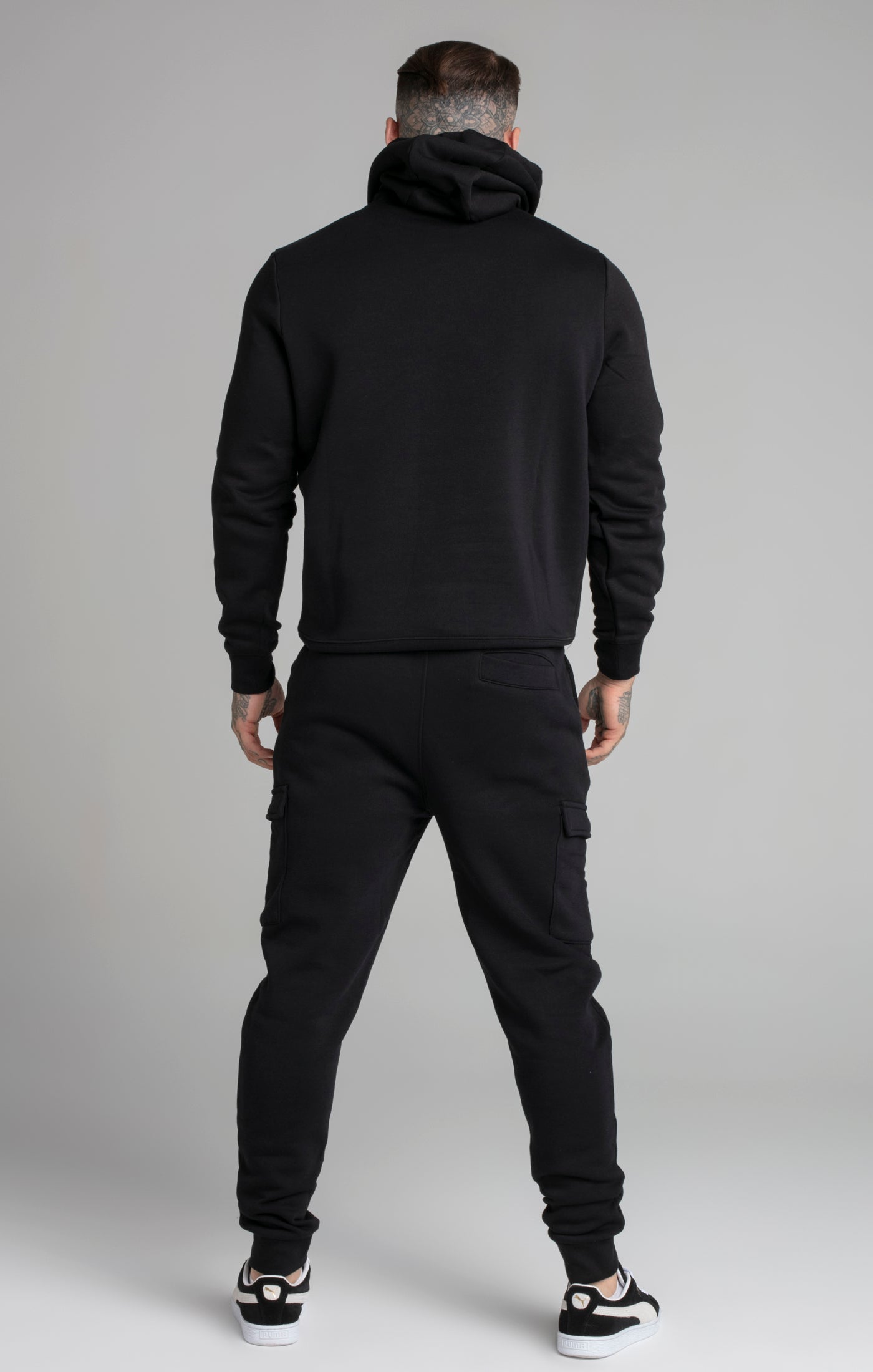 Essential Overhead Hoodie in Black Hoodie SikSilk   