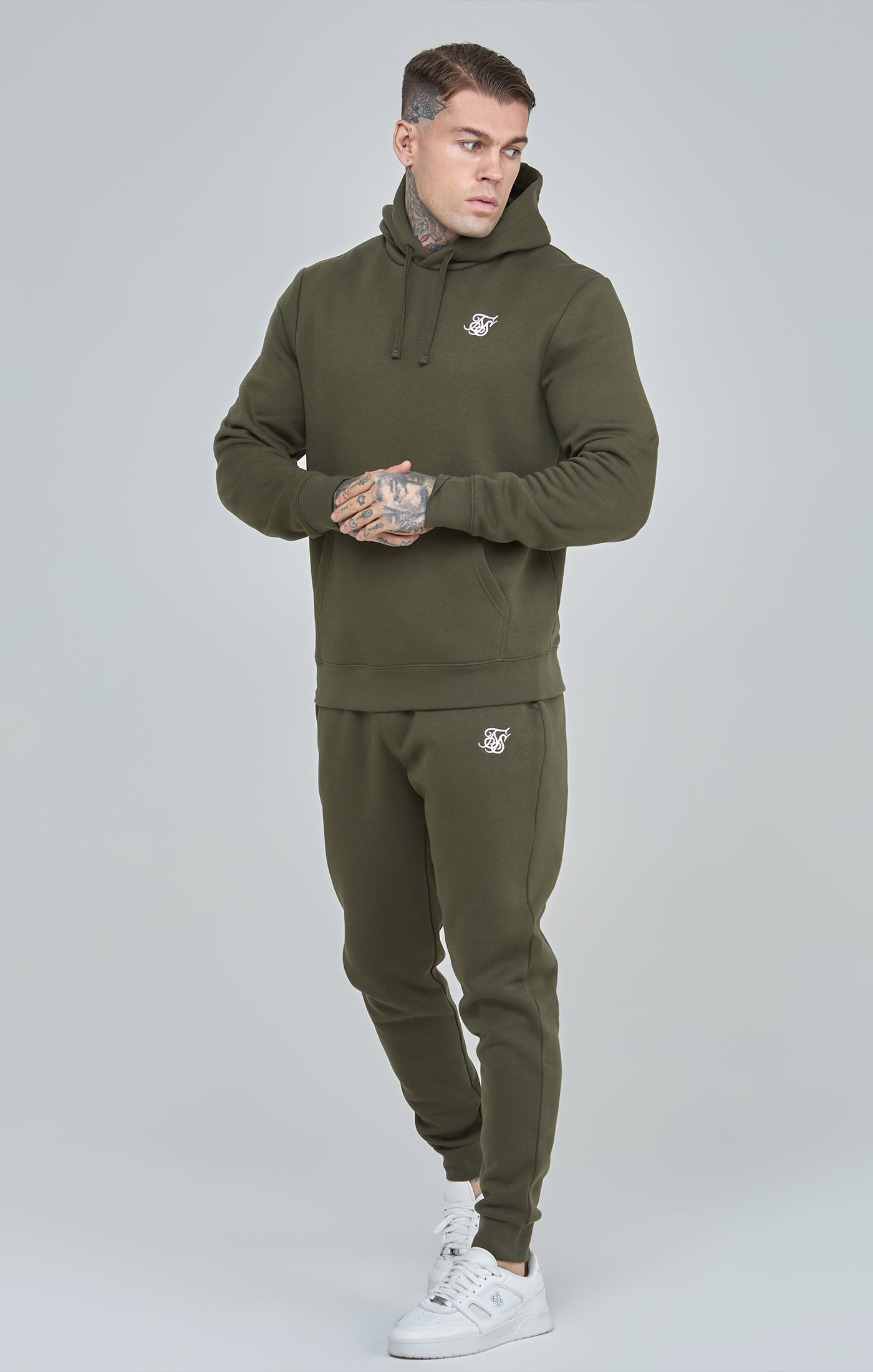 Essential Overhead Hoodie in Khaki Hoodie SikSilk   