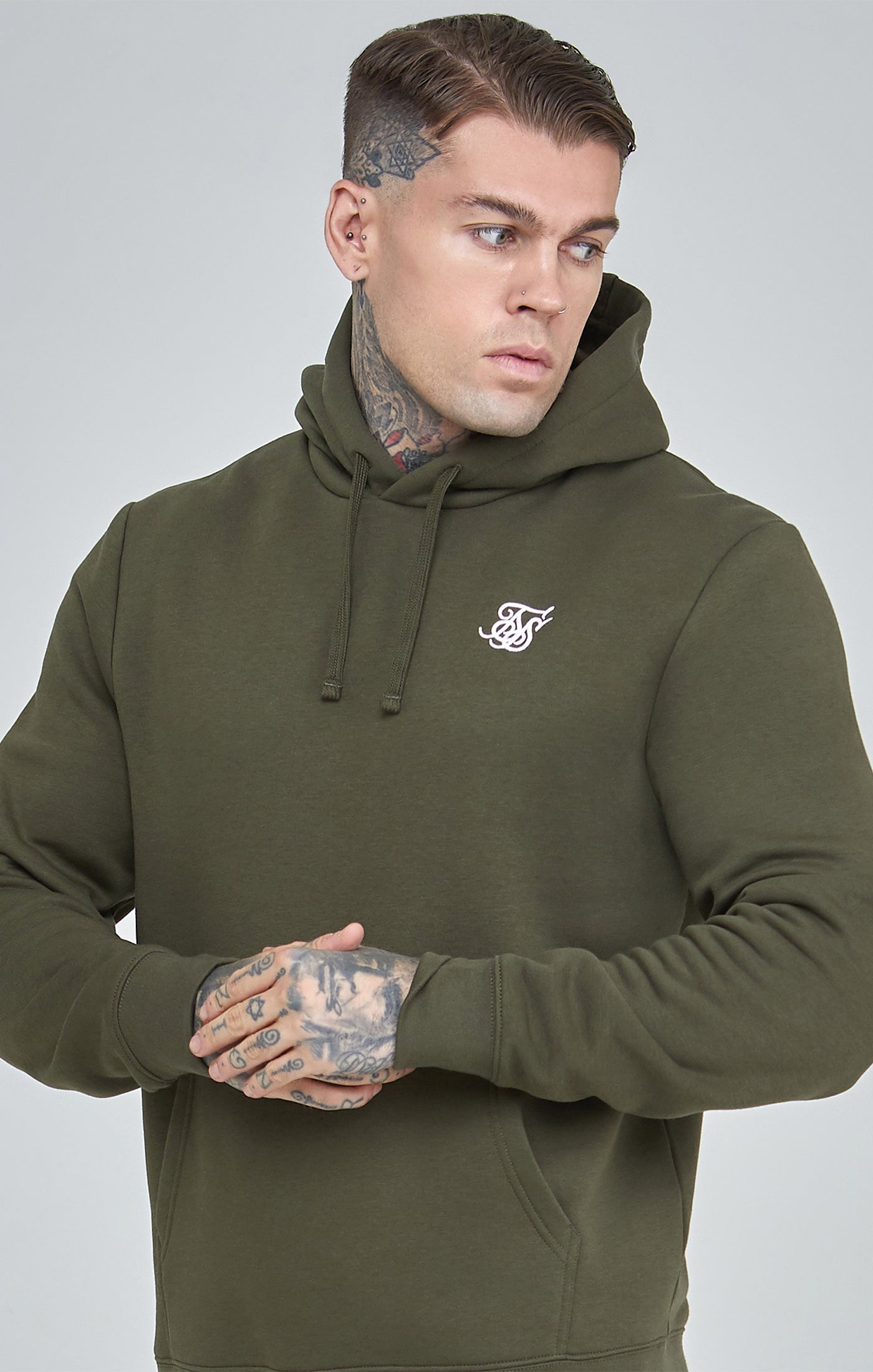 Essential Overhead Hoodie in Khaki Hoodie SikSilk   