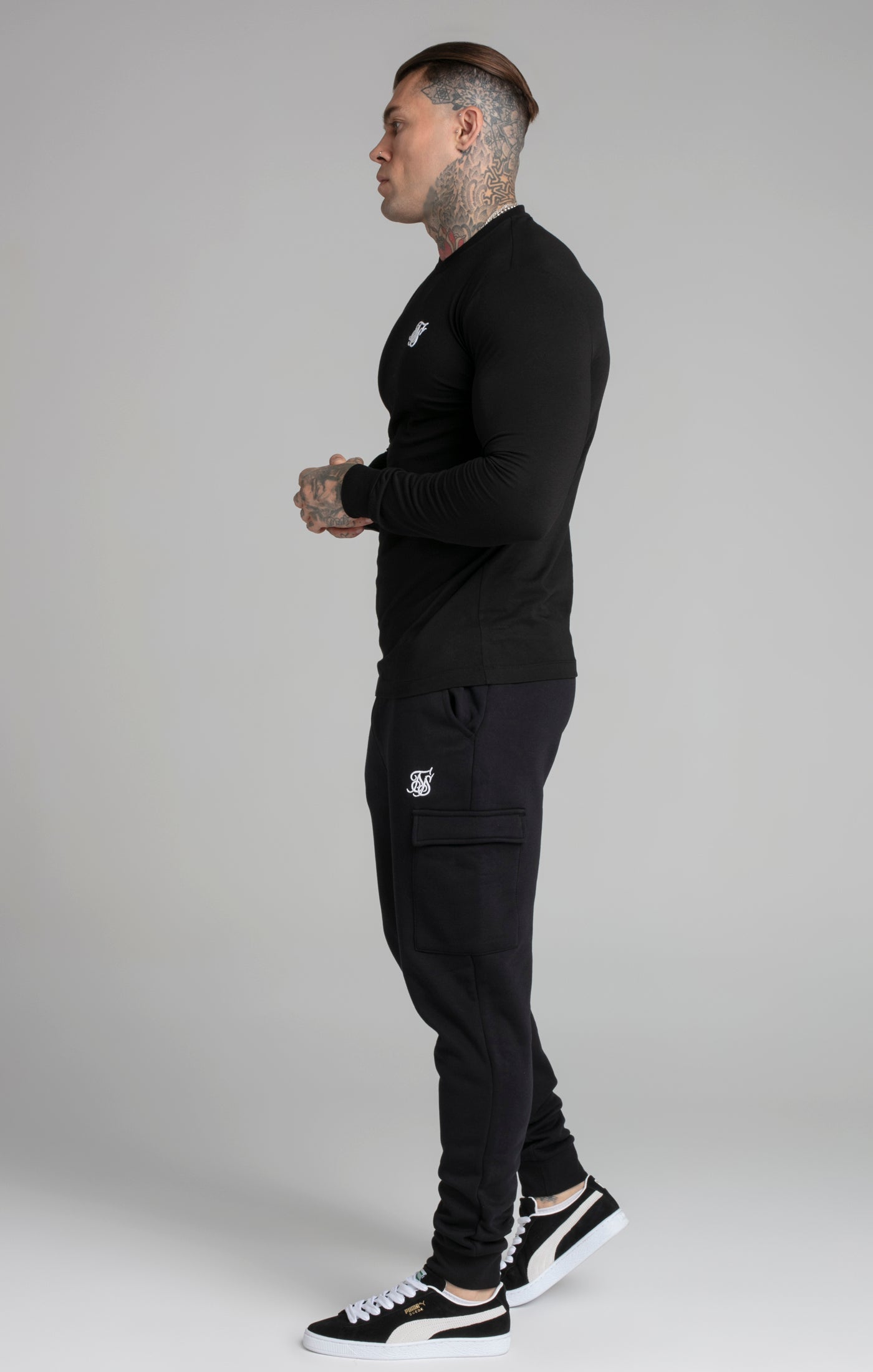 Essential Sweatshirt in Black Sweatshirts SikSilk   