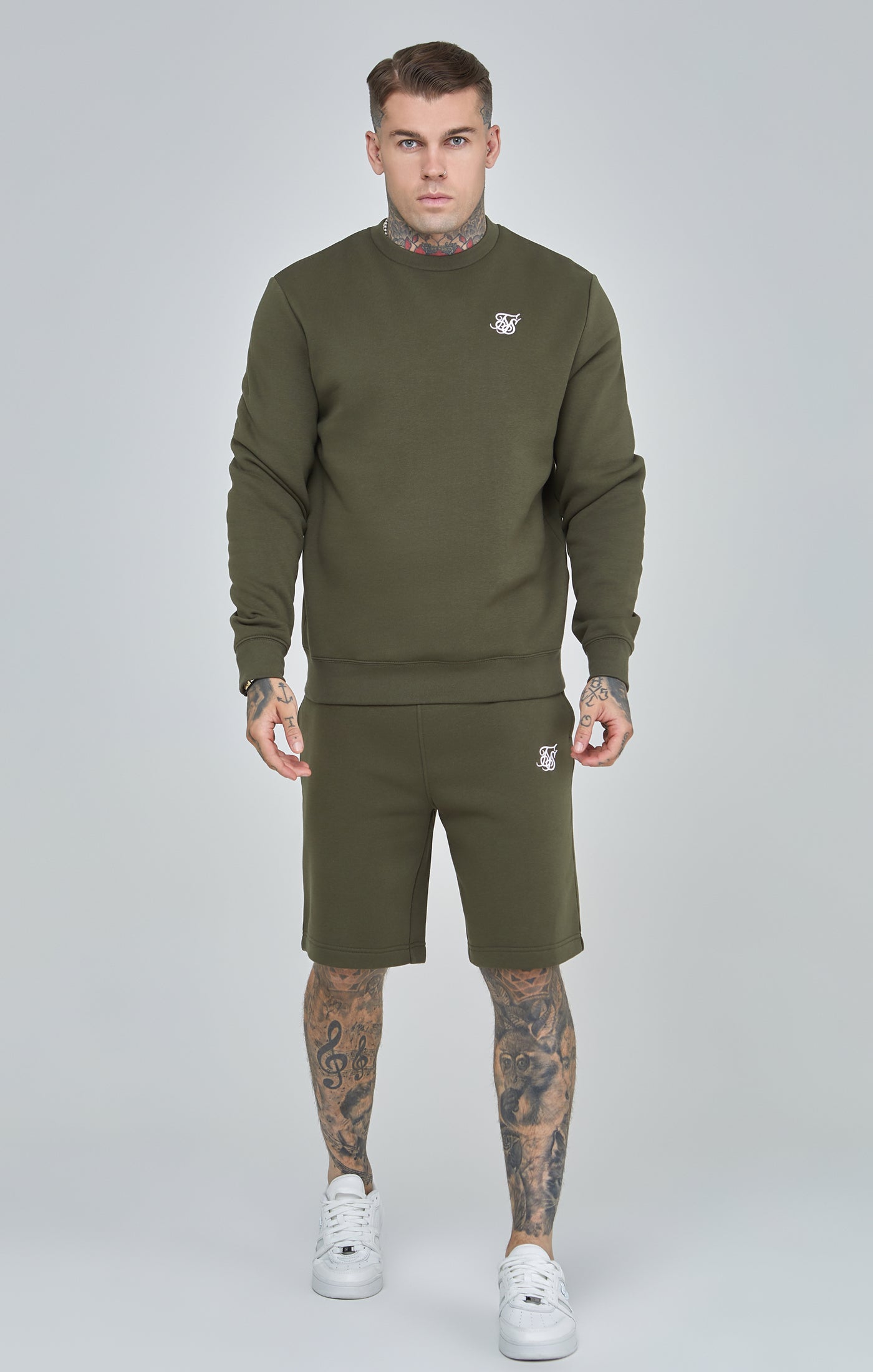 Essential sweatshirt in khaki Sweatshirts SikSilk   