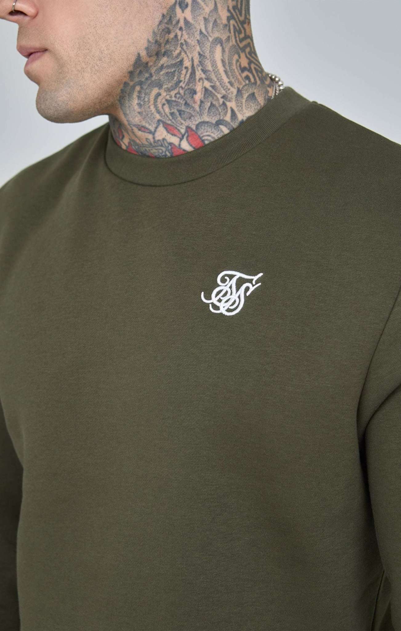 Essential sweatshirt in khaki Sweatshirts SikSilk   