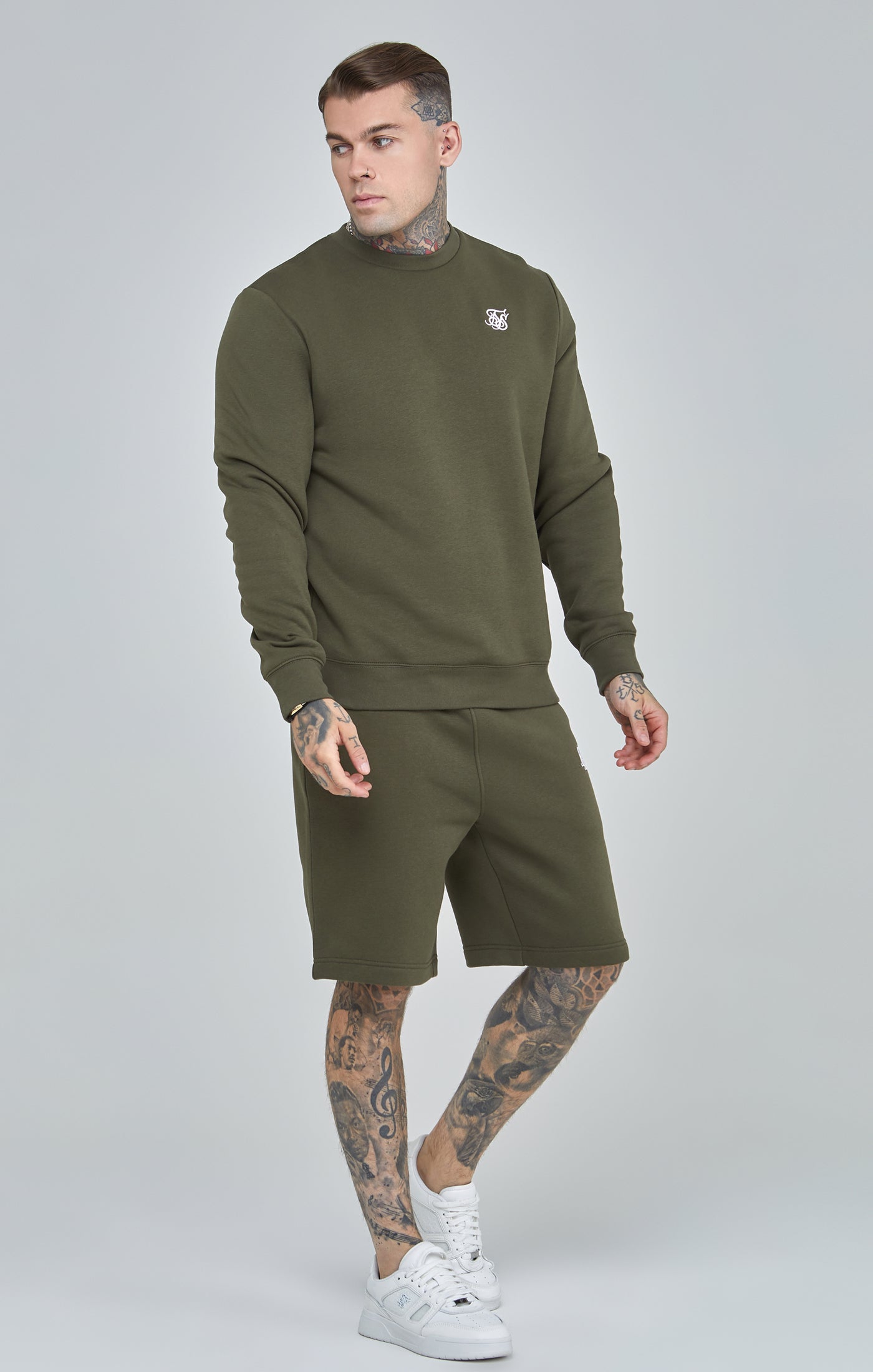 Essential sweatshirt in khaki Sweatshirts SikSilk   