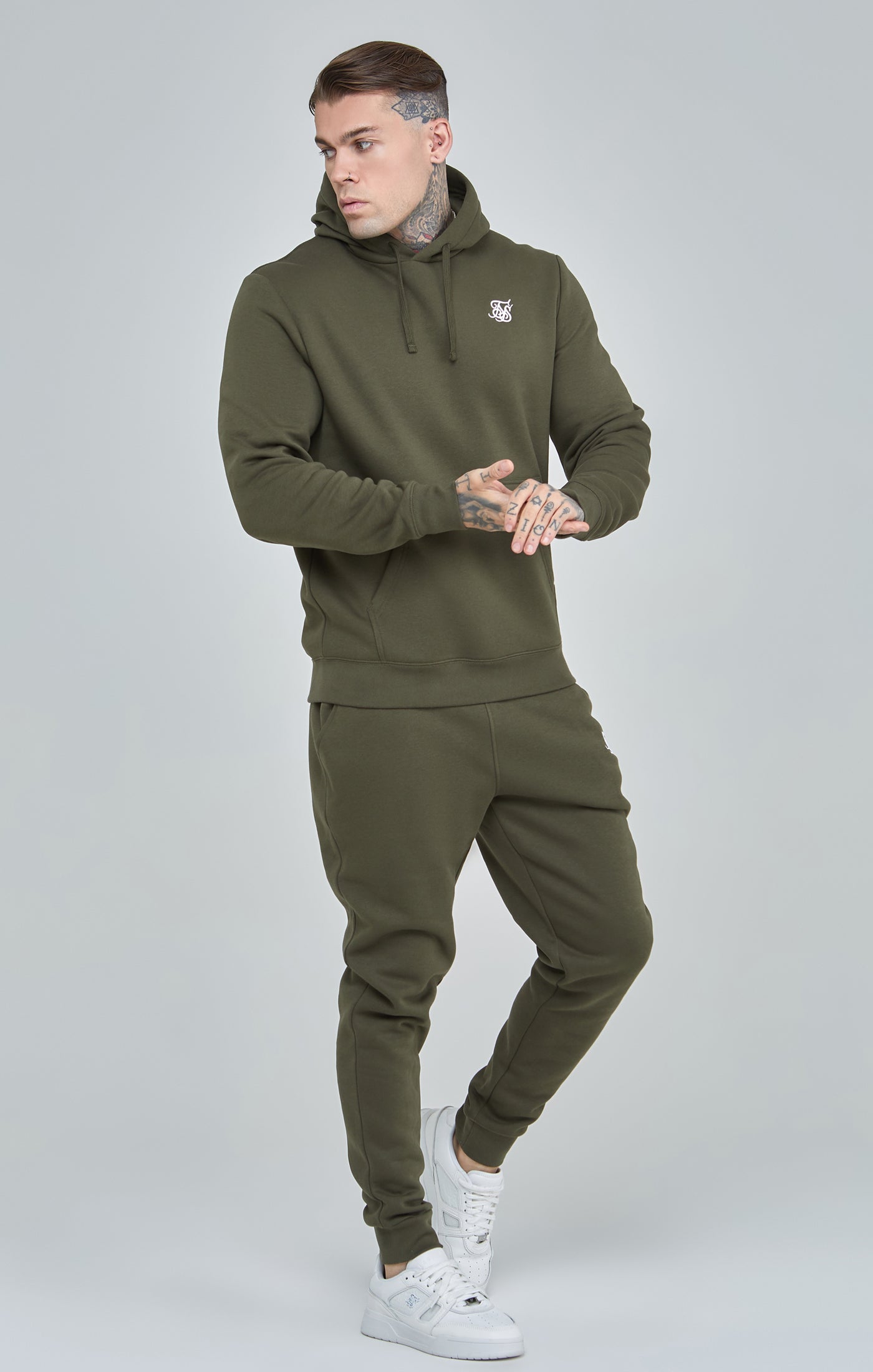 Essential Cuffed Jogger in Khaki Pants SikSilk   