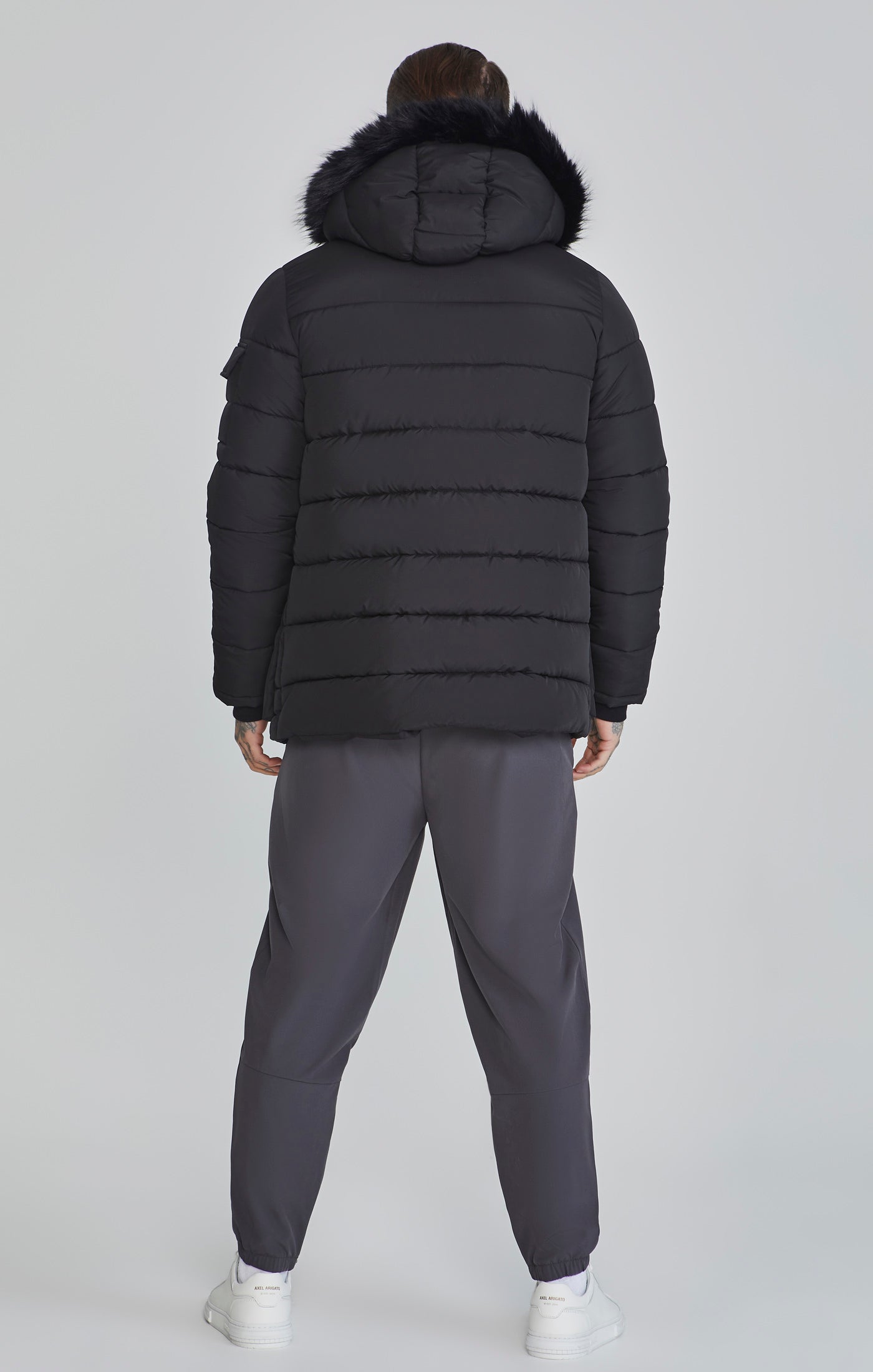 Parka in Black Jackets SikSilk   