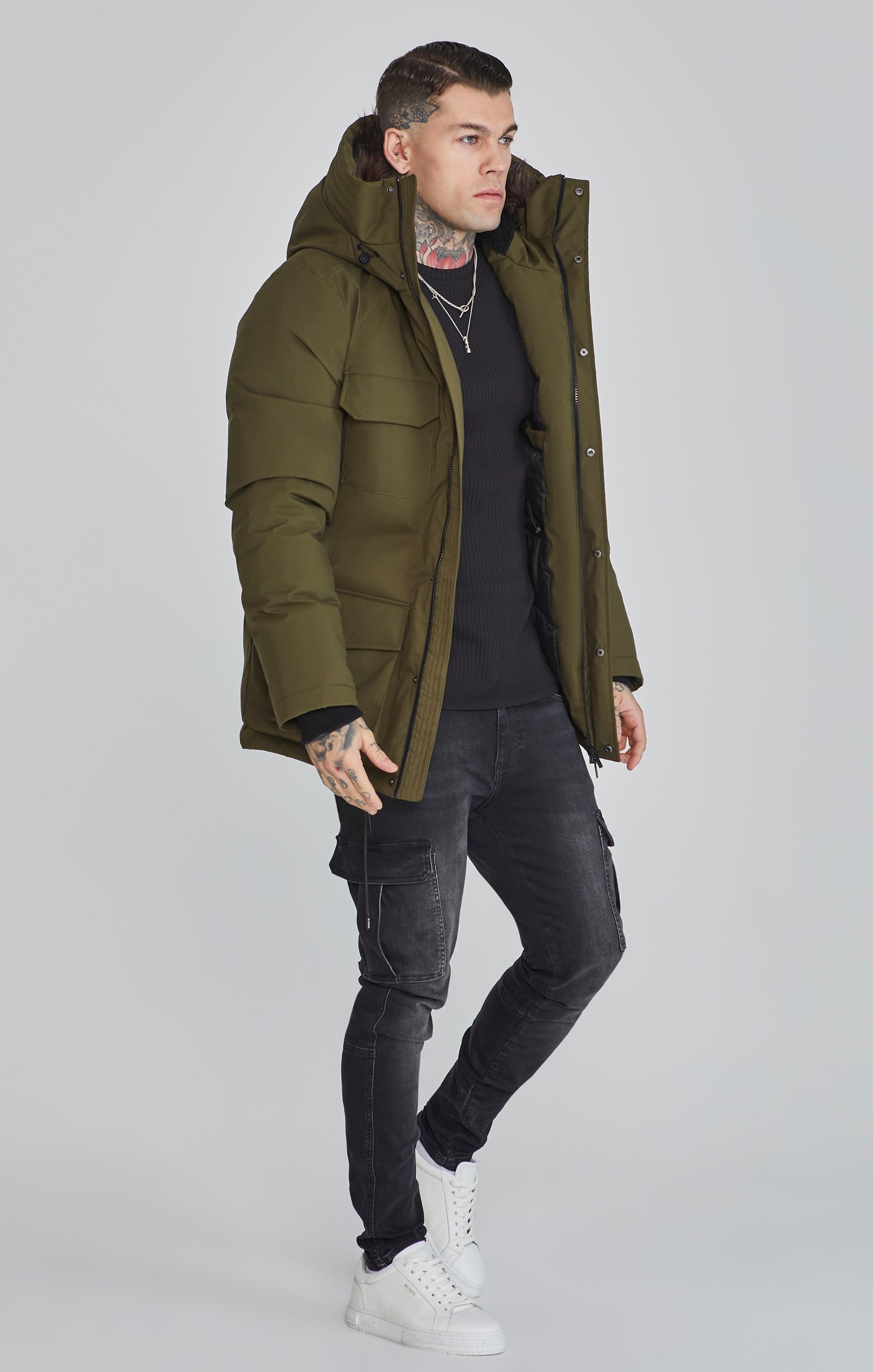 Parka in Green Jackets SikSilk   