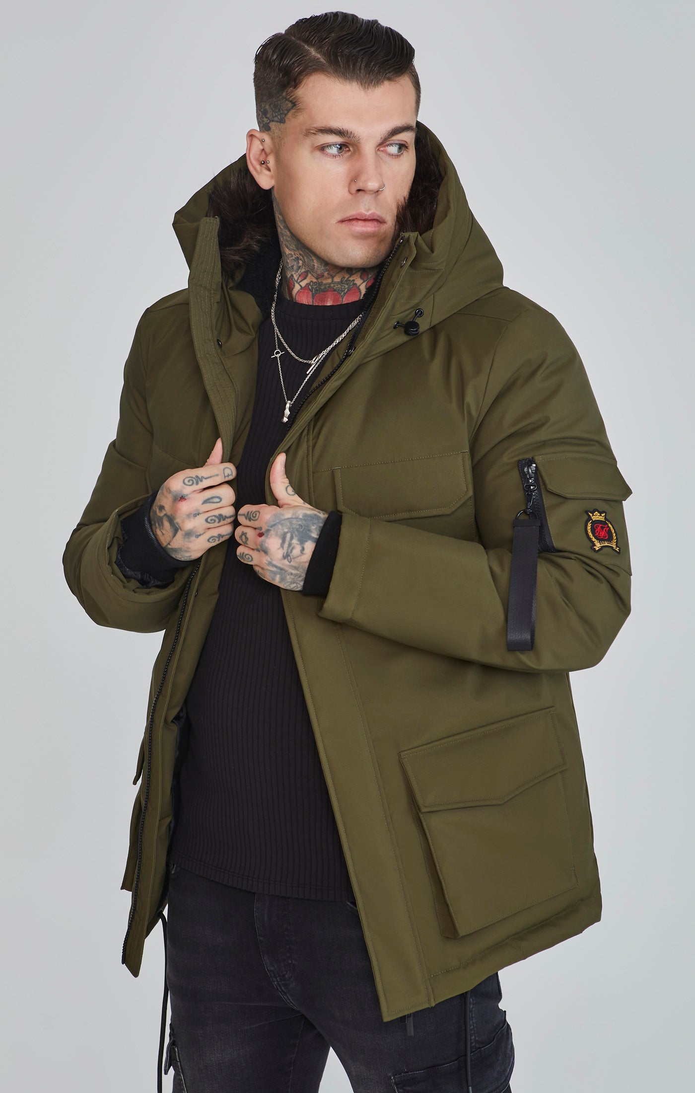 Parka in Green Jackets SikSilk   