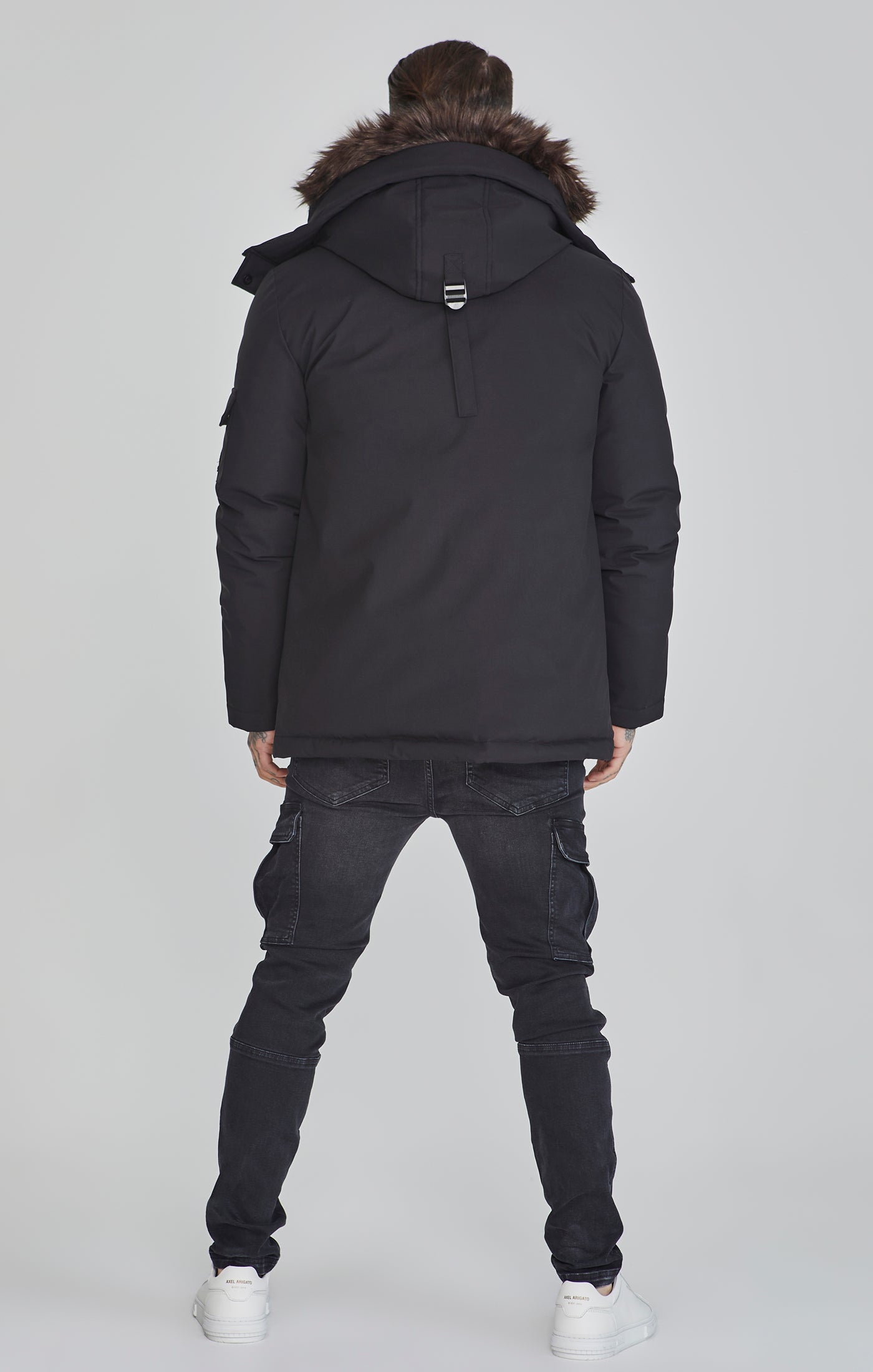 Parka in Black Jackets SikSilk   