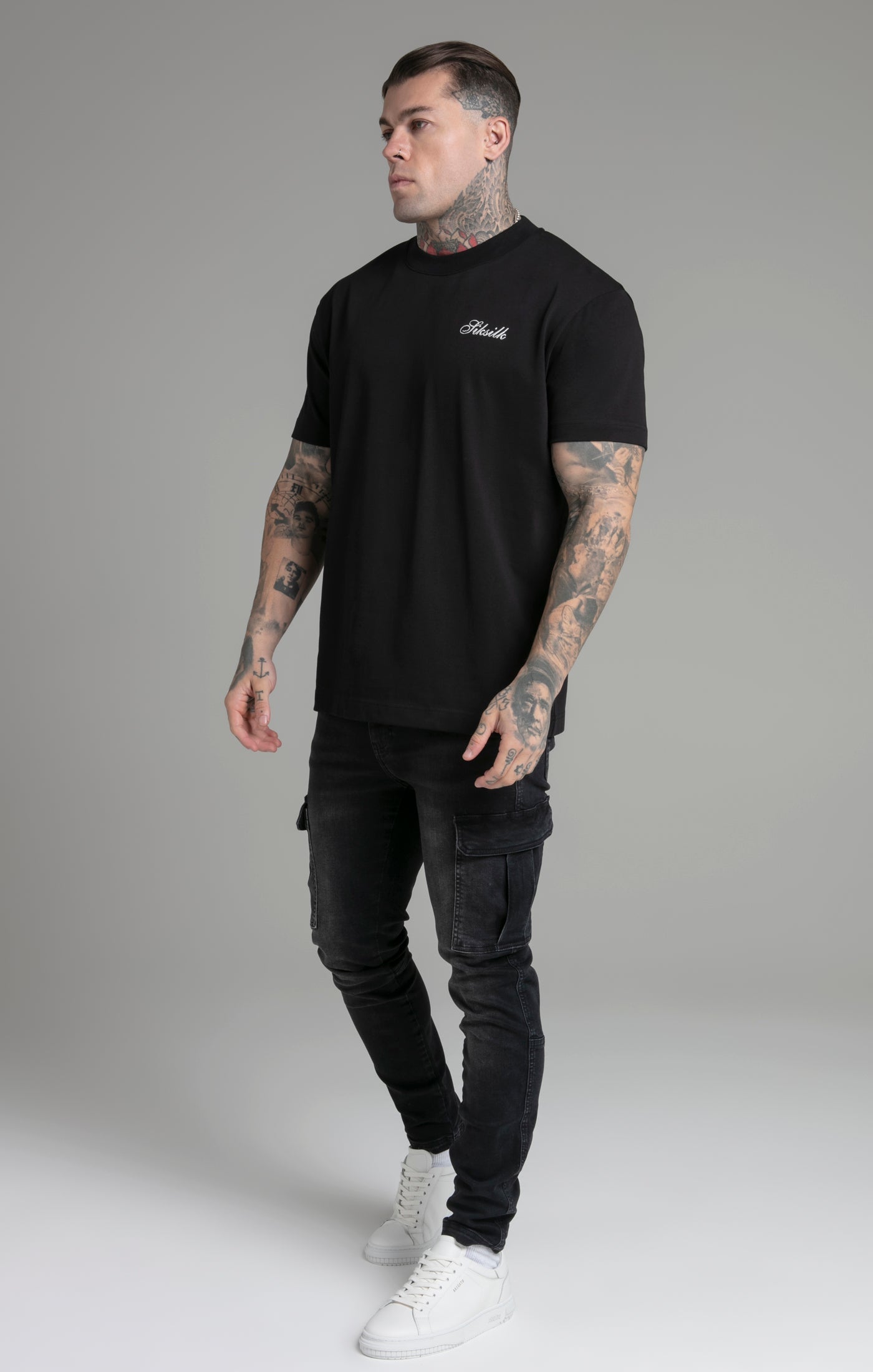 Graphic T-Shirt in Black T-Shirts SikSilk   