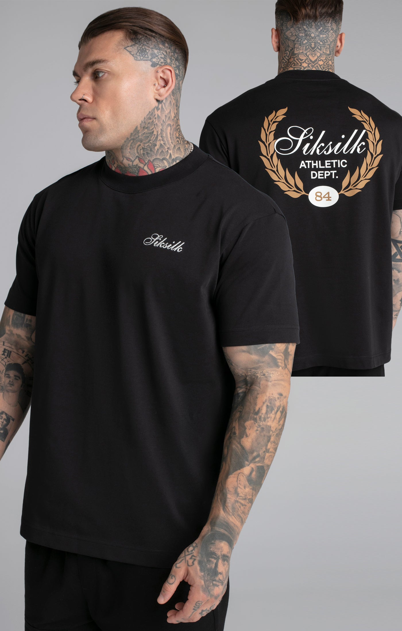 Graphic T-Shirt in Black T-Shirts SikSilk   