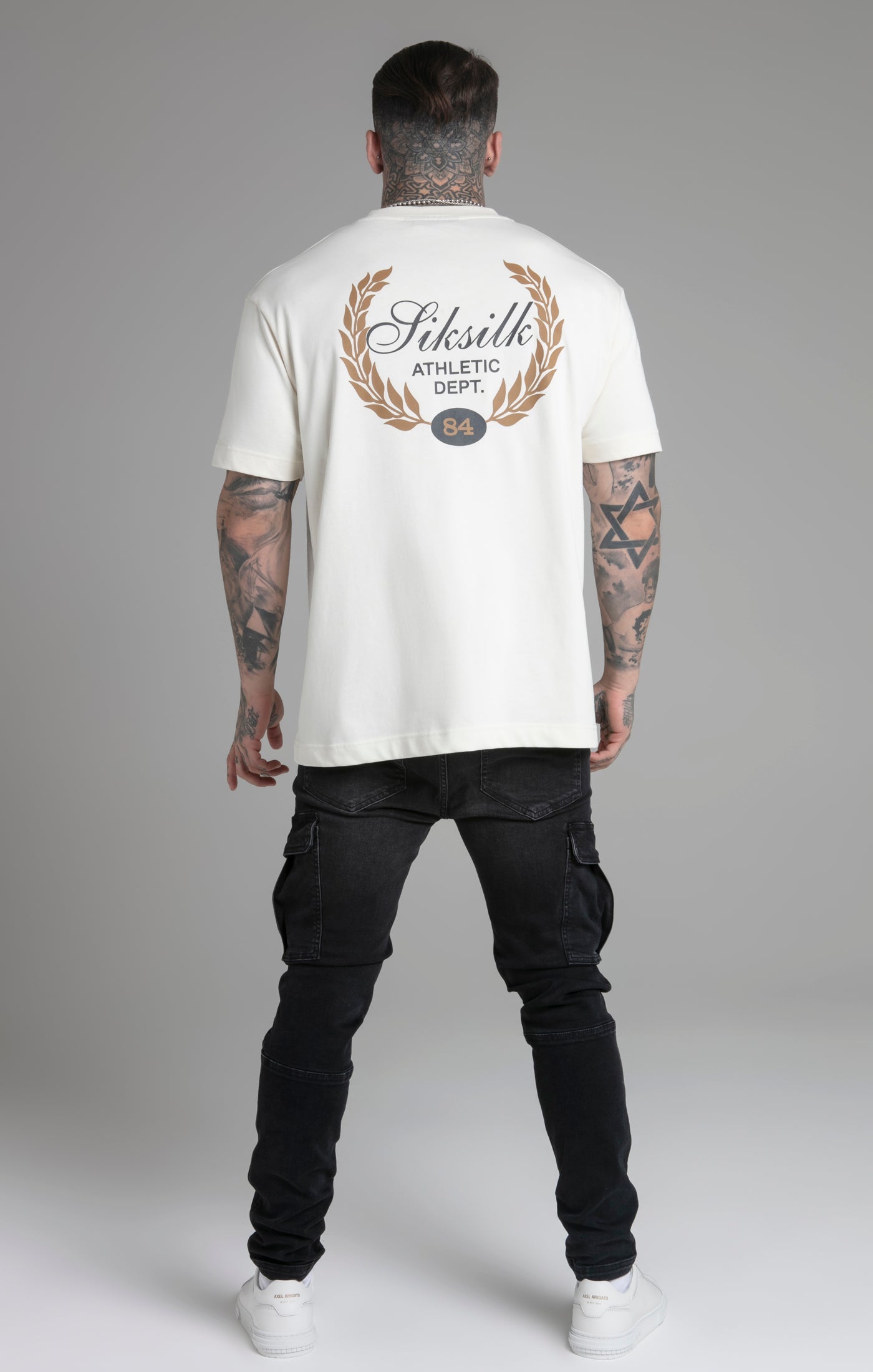 Graphic T-shirt in ecru T-shirts SikSilk   