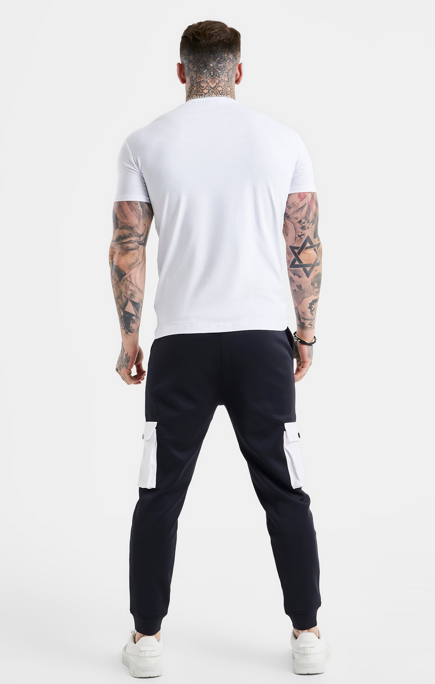 Essential Short Sleeve Muscle Fit T-Shirt in White T-Shirts SikSilk   