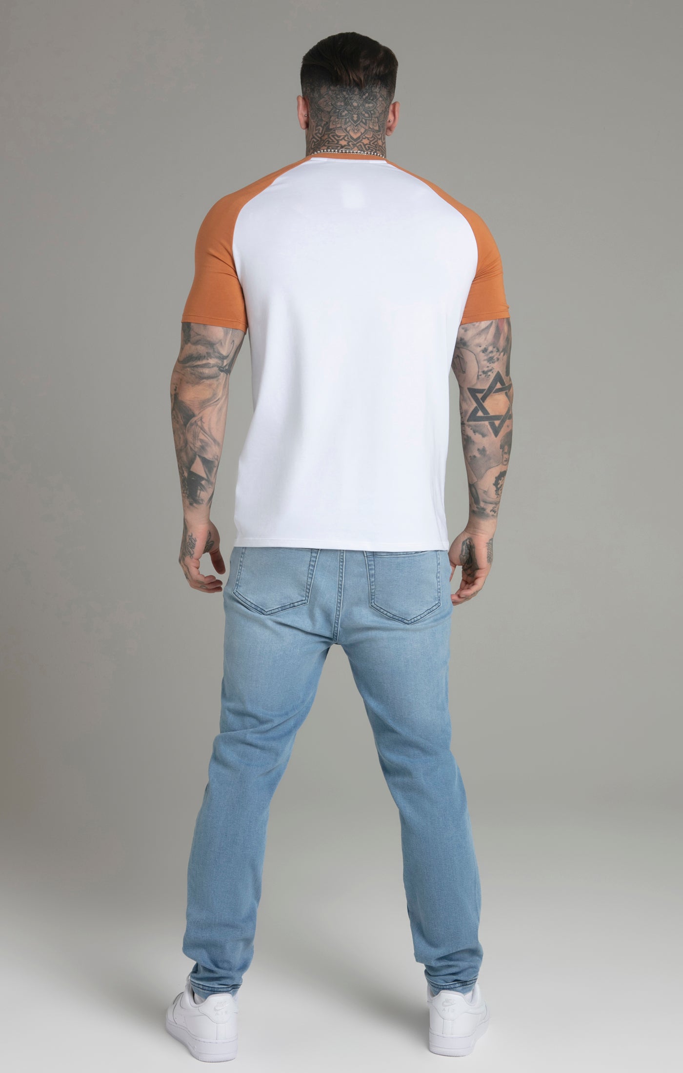 Raglan T-Shirt in White/Yellow T-Shirts SikSilk   