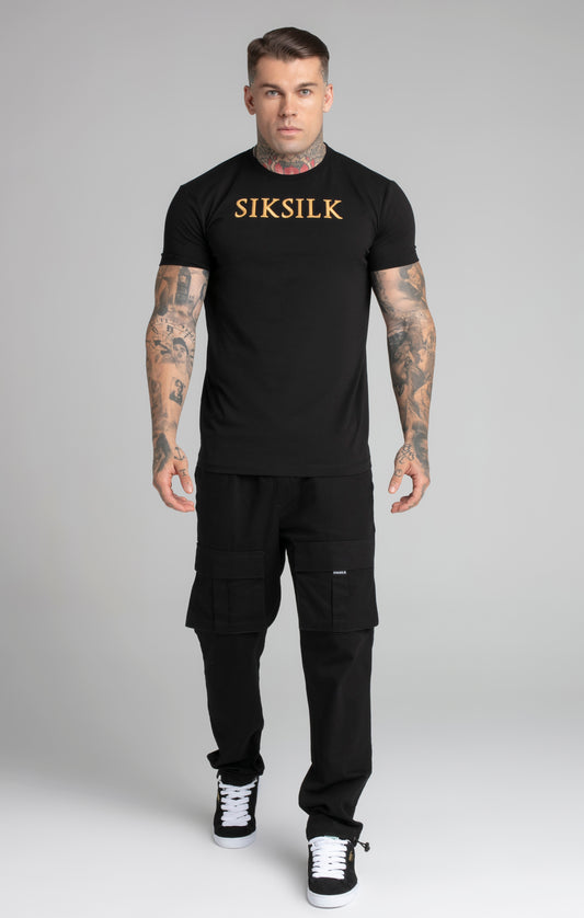 Muscle Fit T-Shirt in Black T-Shirts SikSilk   