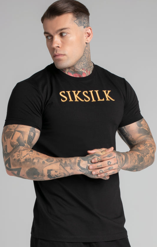 Muscle Fit T-Shirt in Black T-Shirts SikSilk   