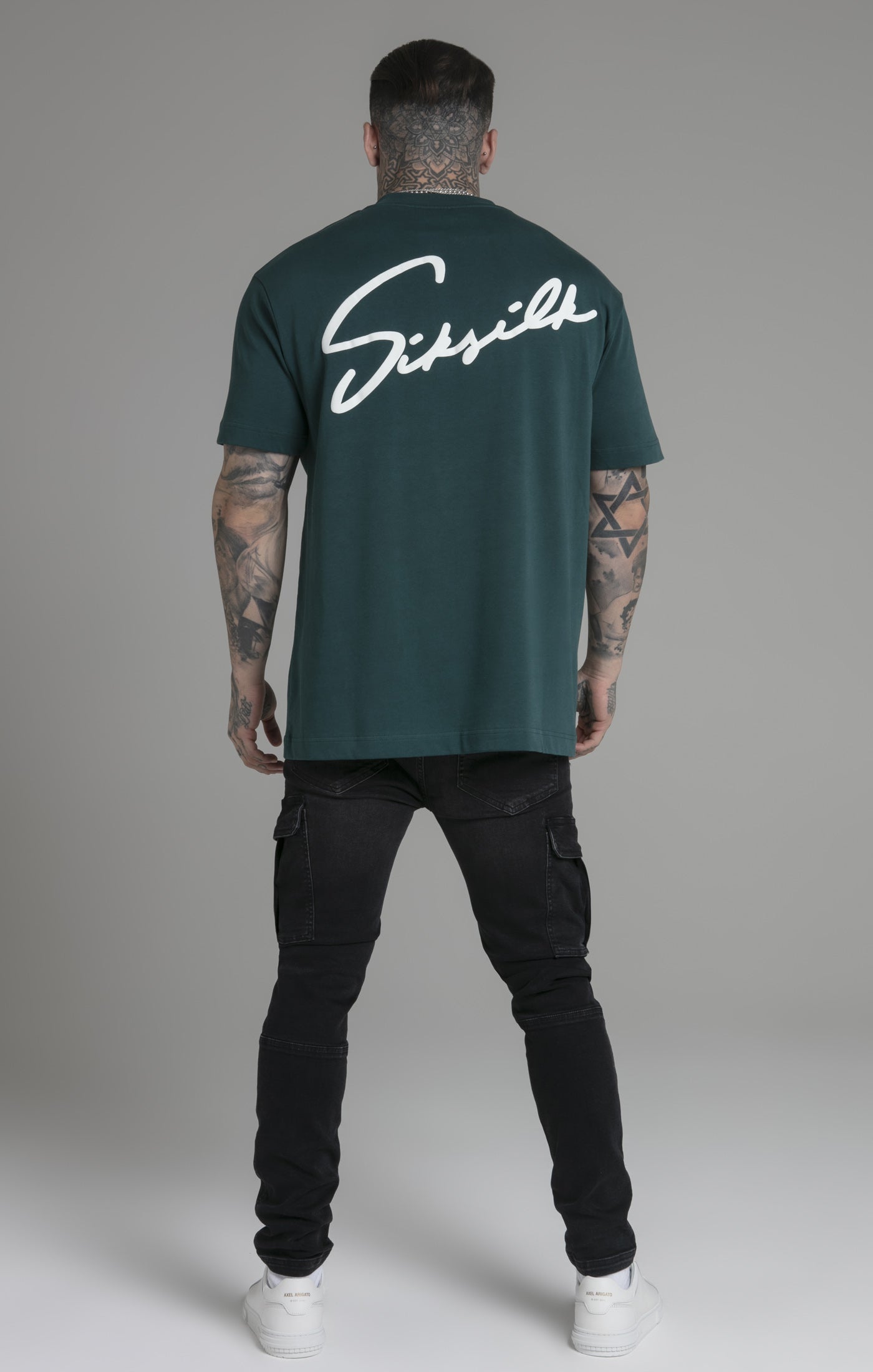 Script T-Shirt in Green T-Shirts SikSilk   