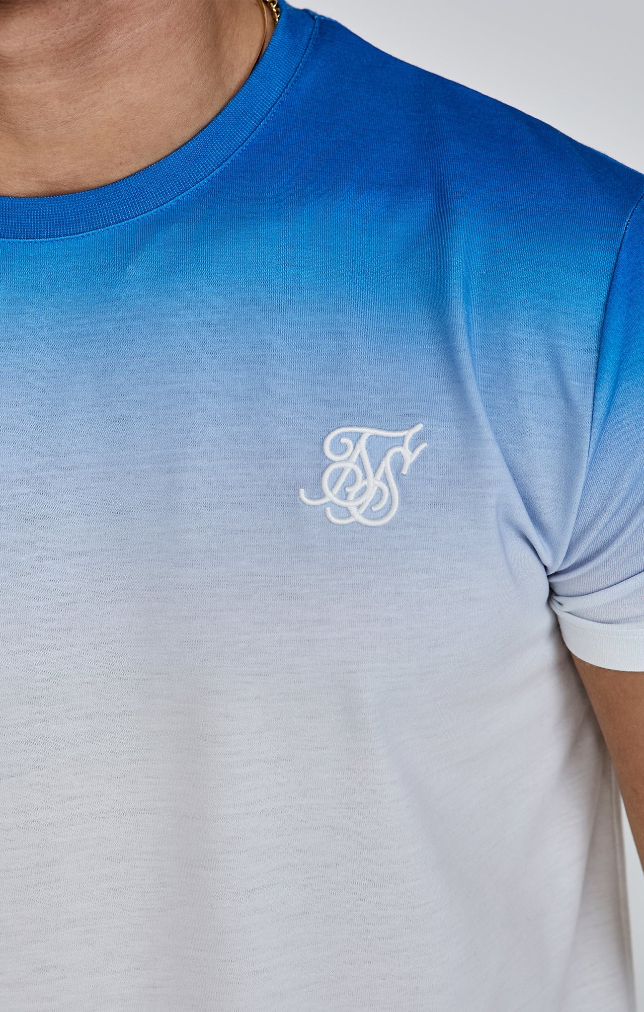 Fade T-Shirt in Blue, White T-Shirts SikSilk   